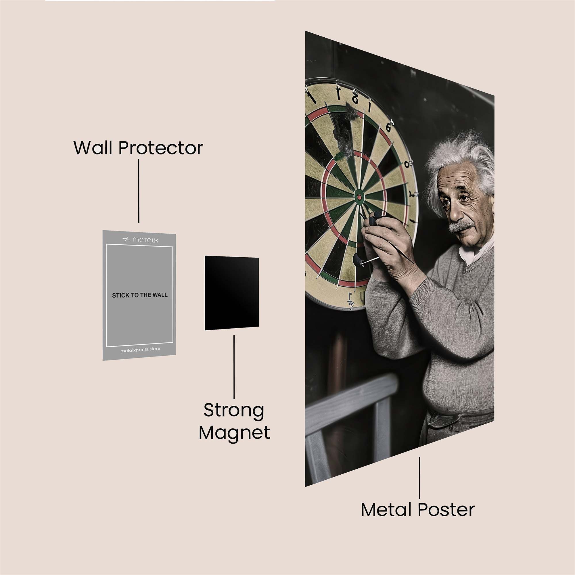 Einstein Playful Safe Wall Magnetic / M
