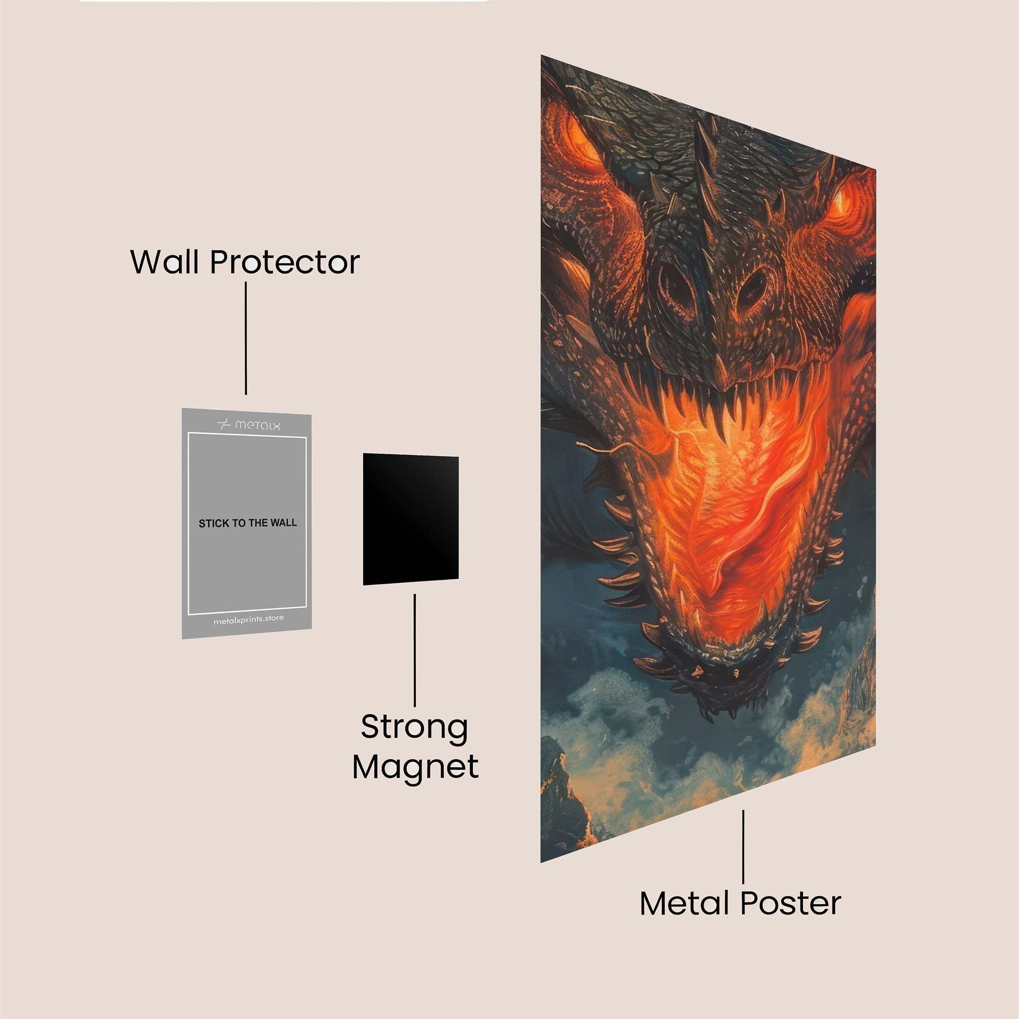 Dragon Fury Safe Wall Magnetic / M