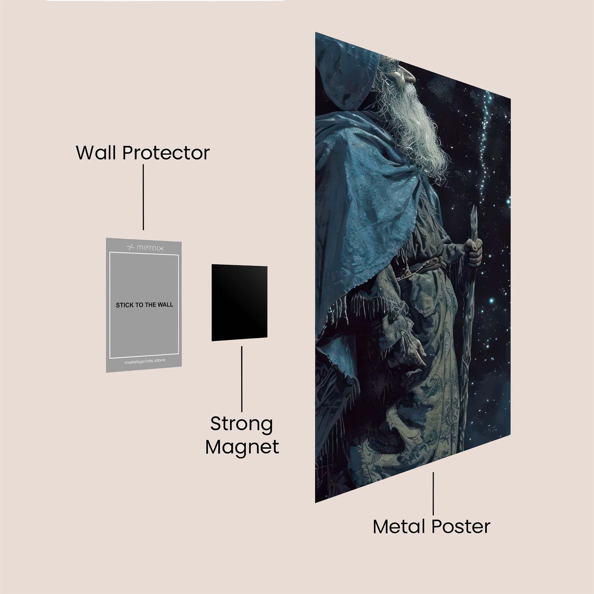 Gandalf Enchanted Safe Wall Magnetic / M