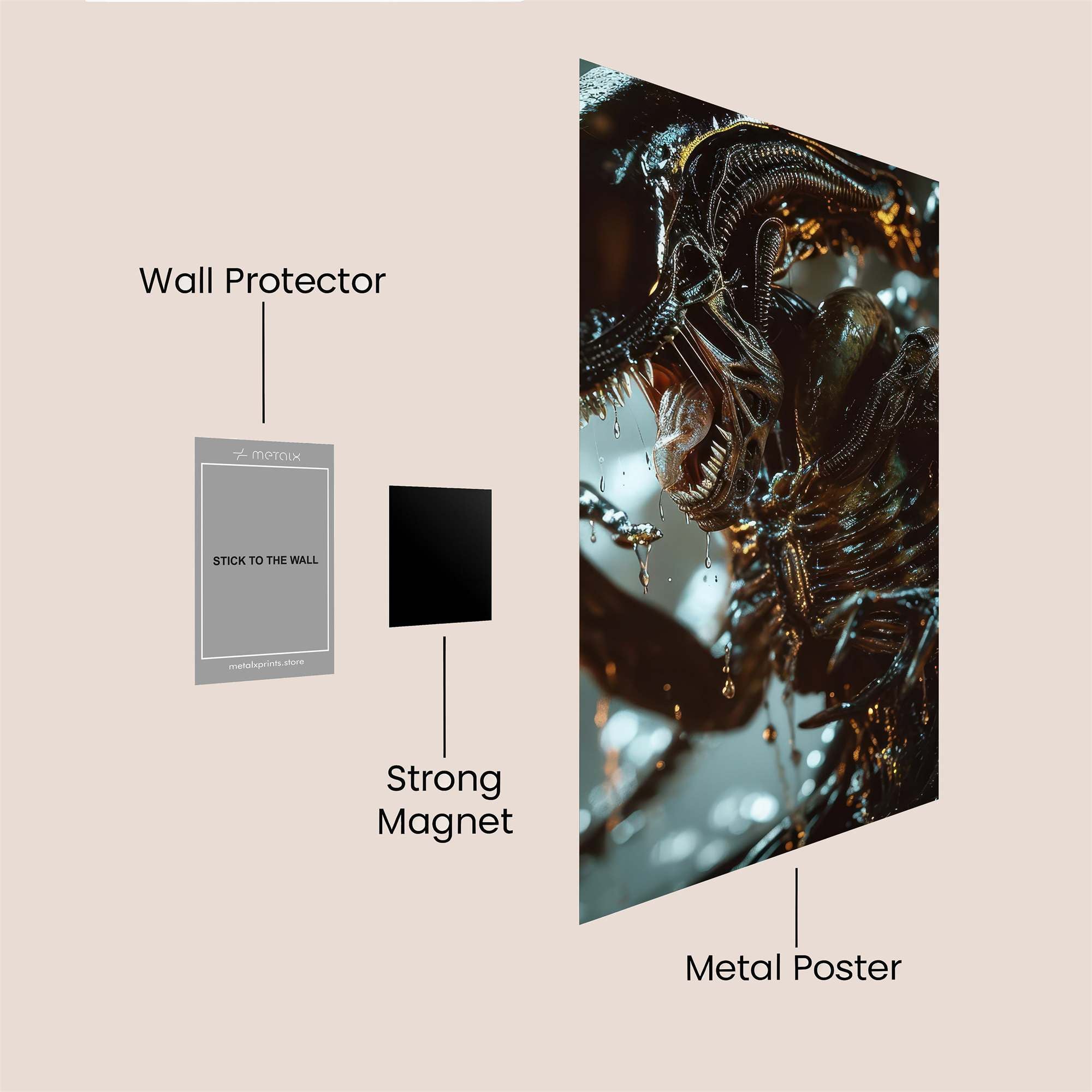 Xenomorph Frenzy Safe Wall Magnetic / M