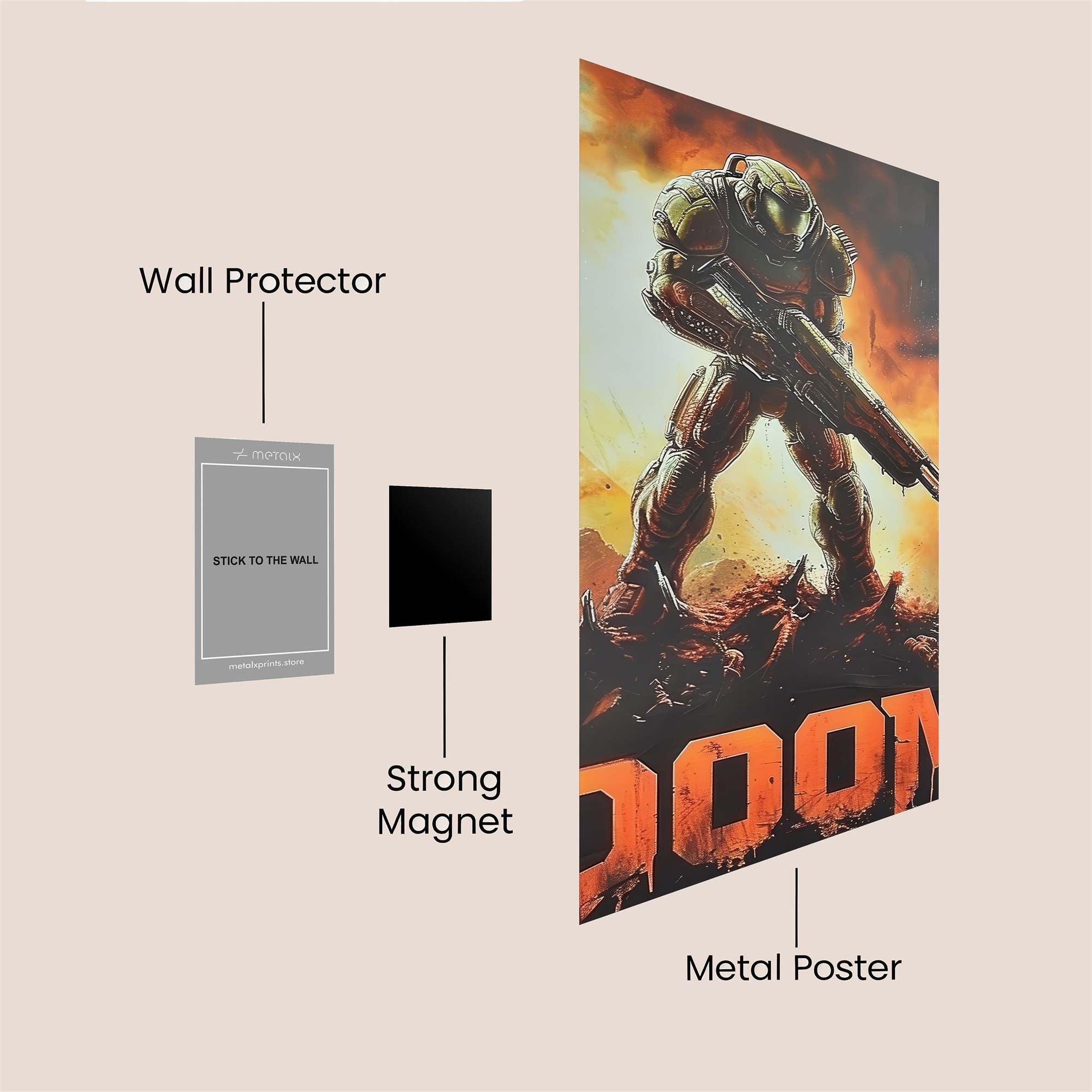 Doom Slayer Safe Wall Magnetic / M