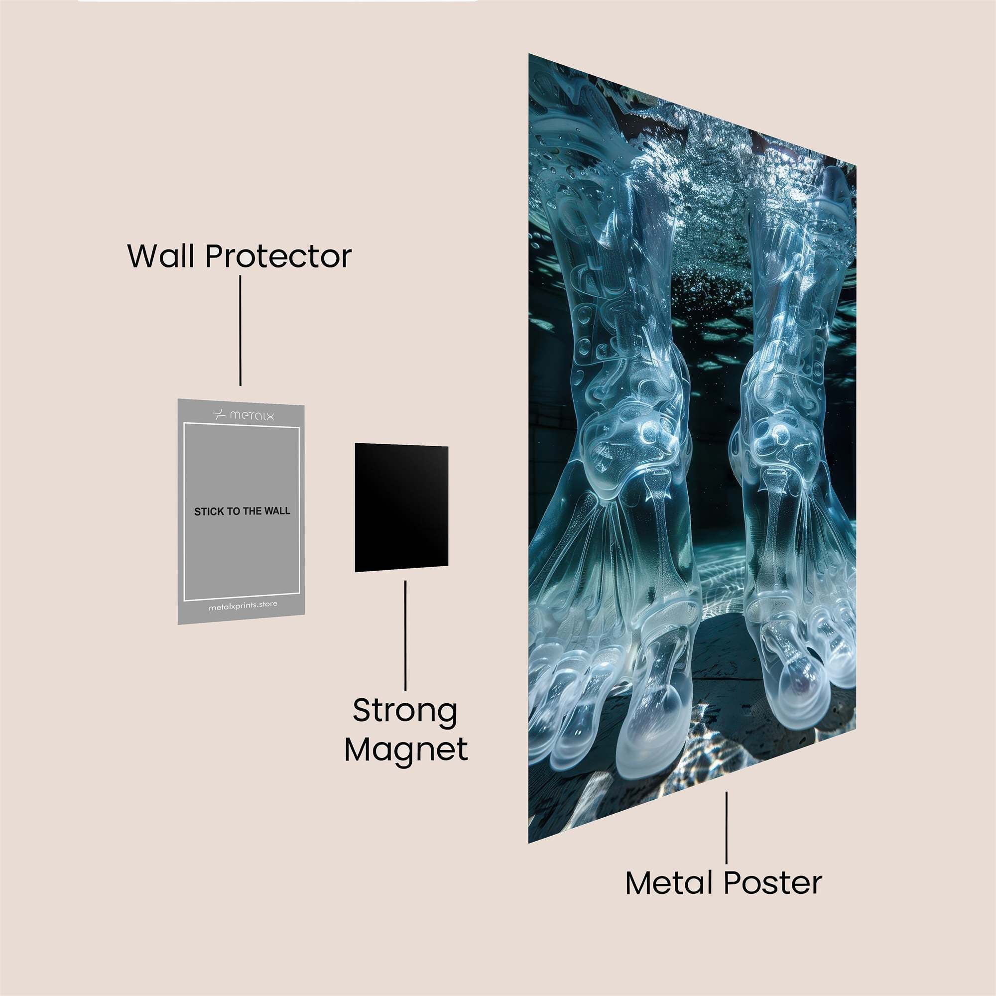 Glassy Serenity Safe Wall Magnetic / M