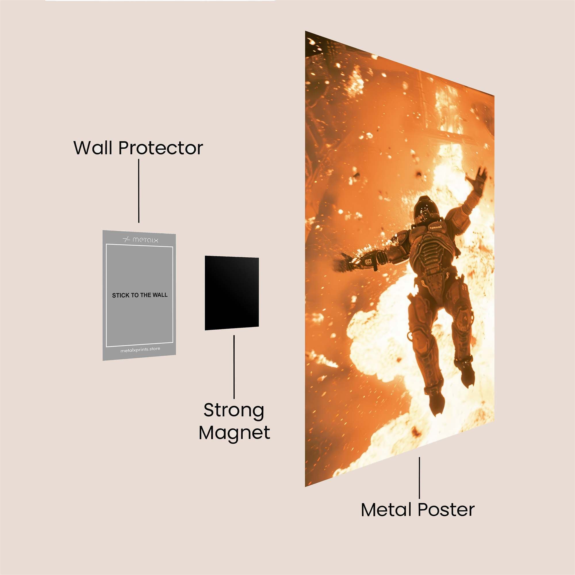 Iron Blaze Safe Wall Magnetic / M