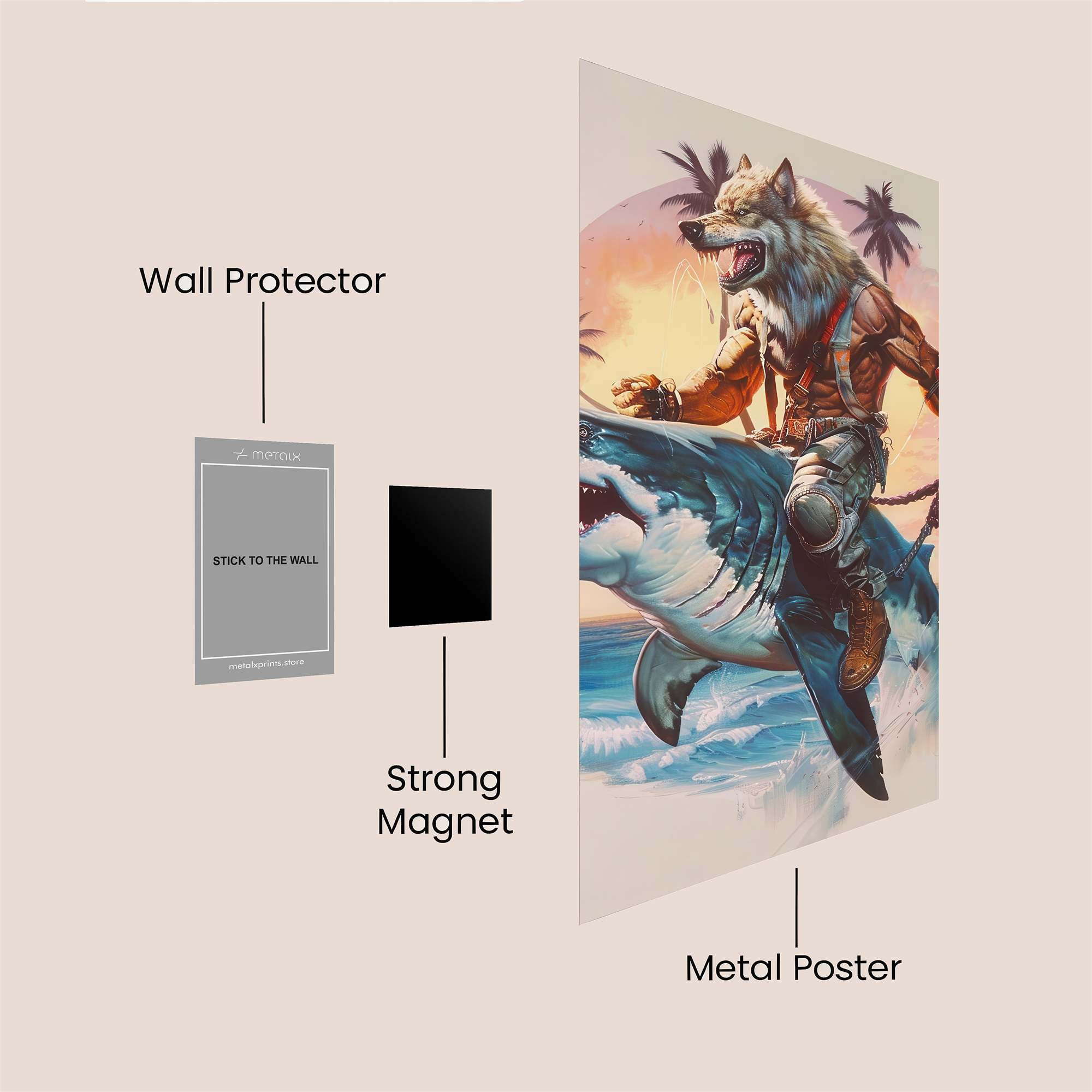 Wolf Warrior Safe Wall Magnetic / M