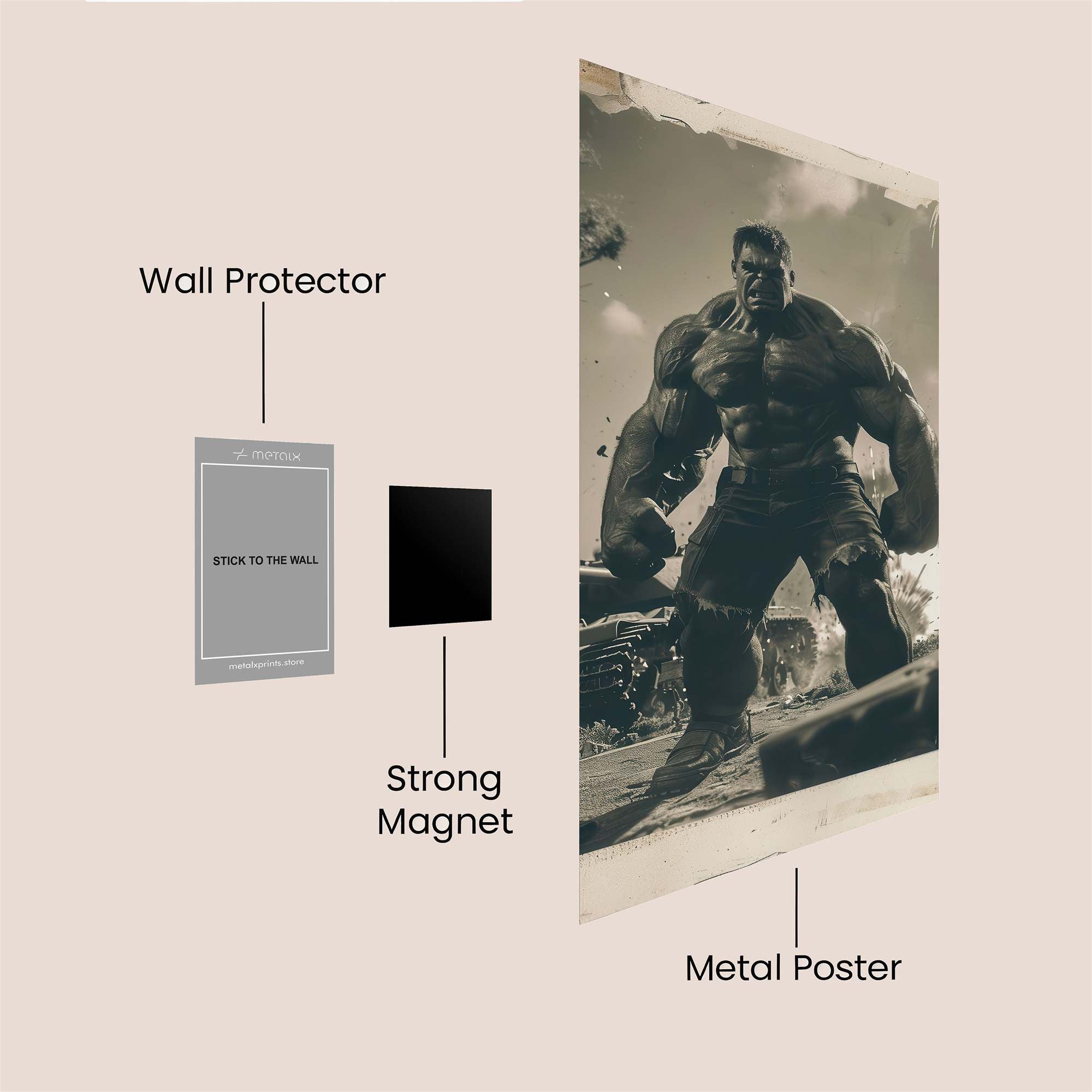 Hulk Rampant Safe Wall Magnetic / M
