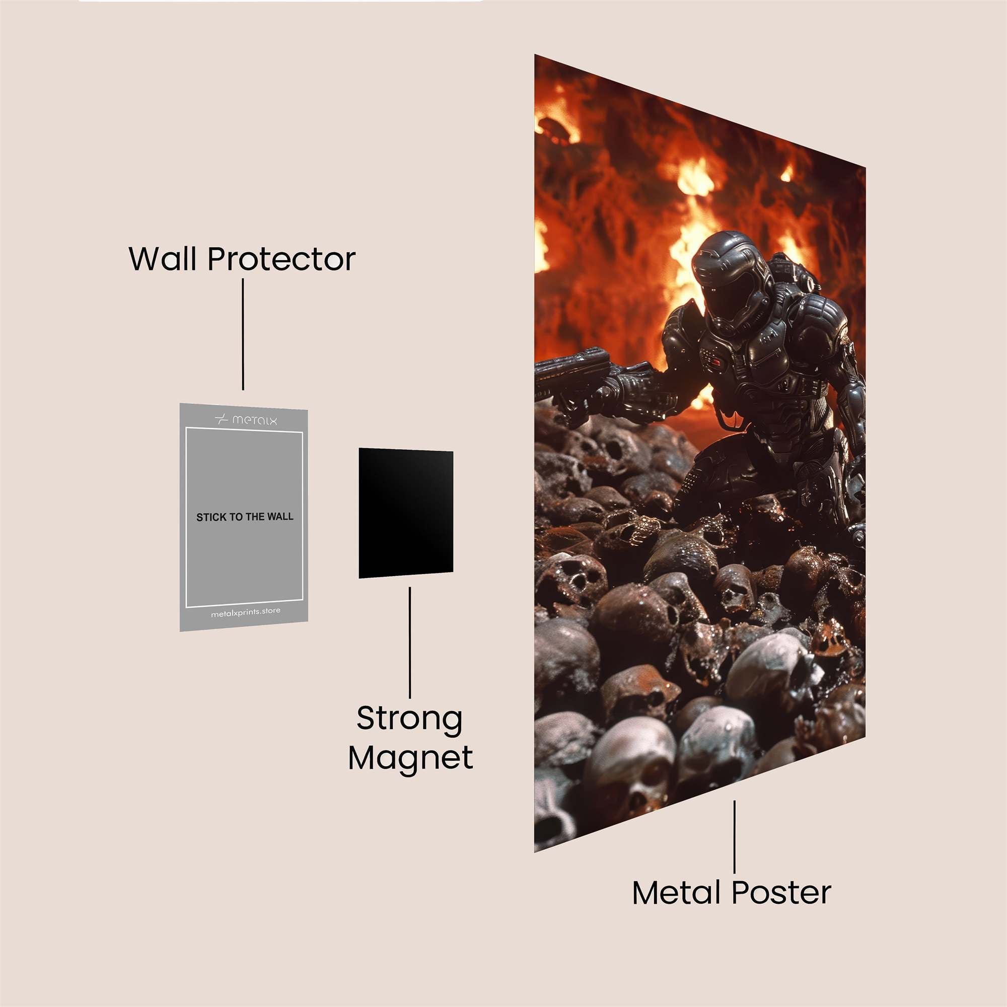 Doom Slayer Safe Wall Magnetic / M