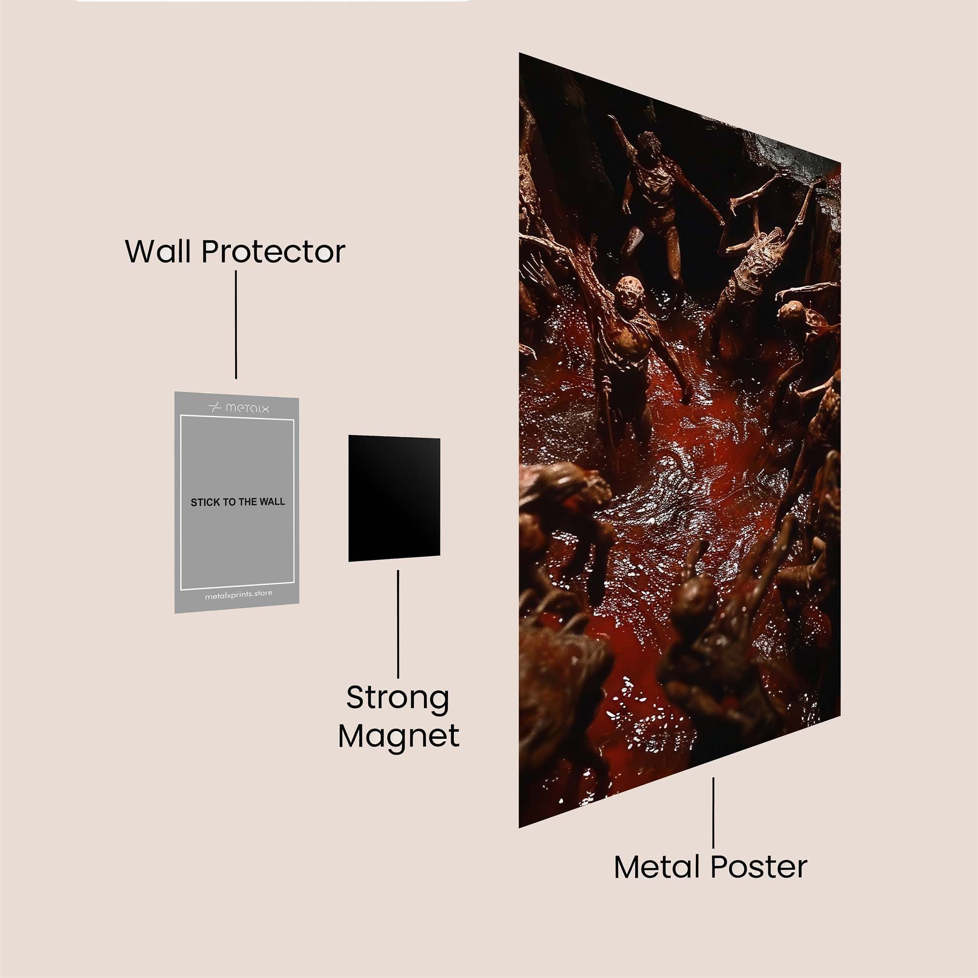 Zombie Frenzy Safe Wall Magnetic / M