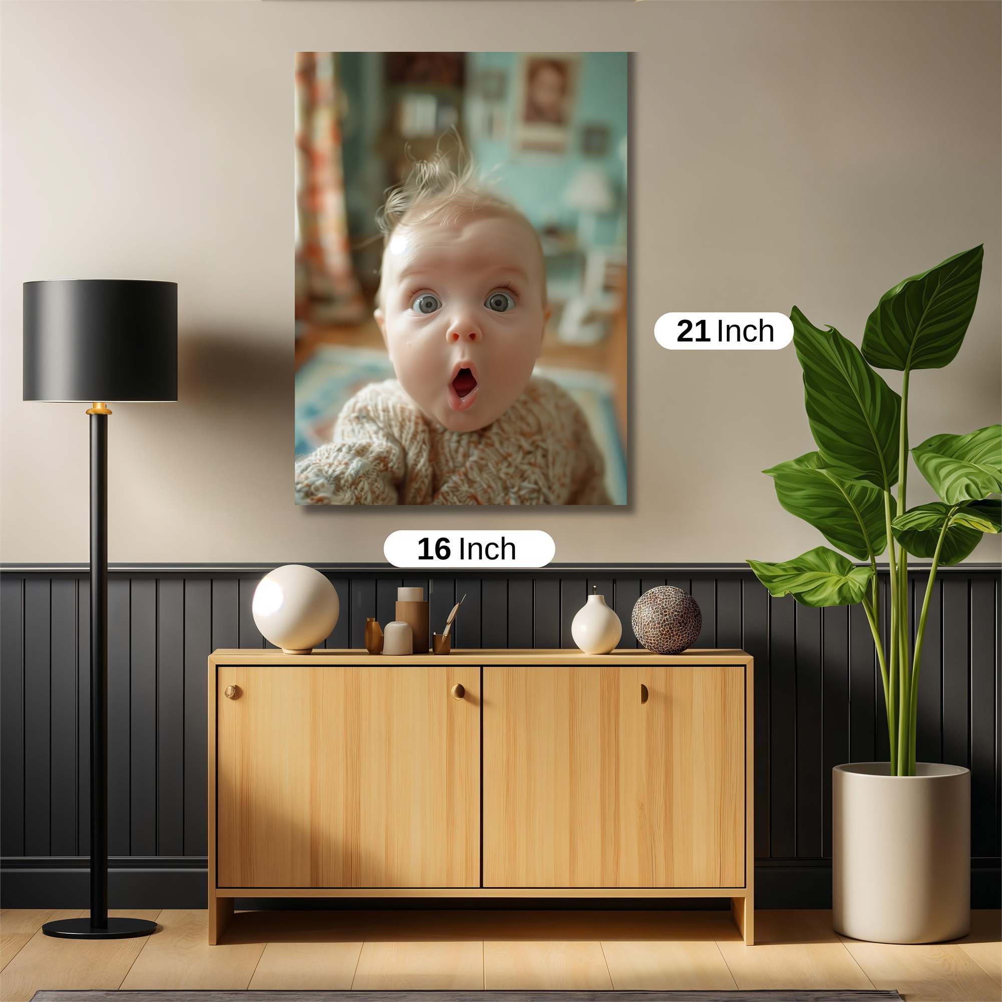 Surprised Tot Safe Wall Magnetic / M