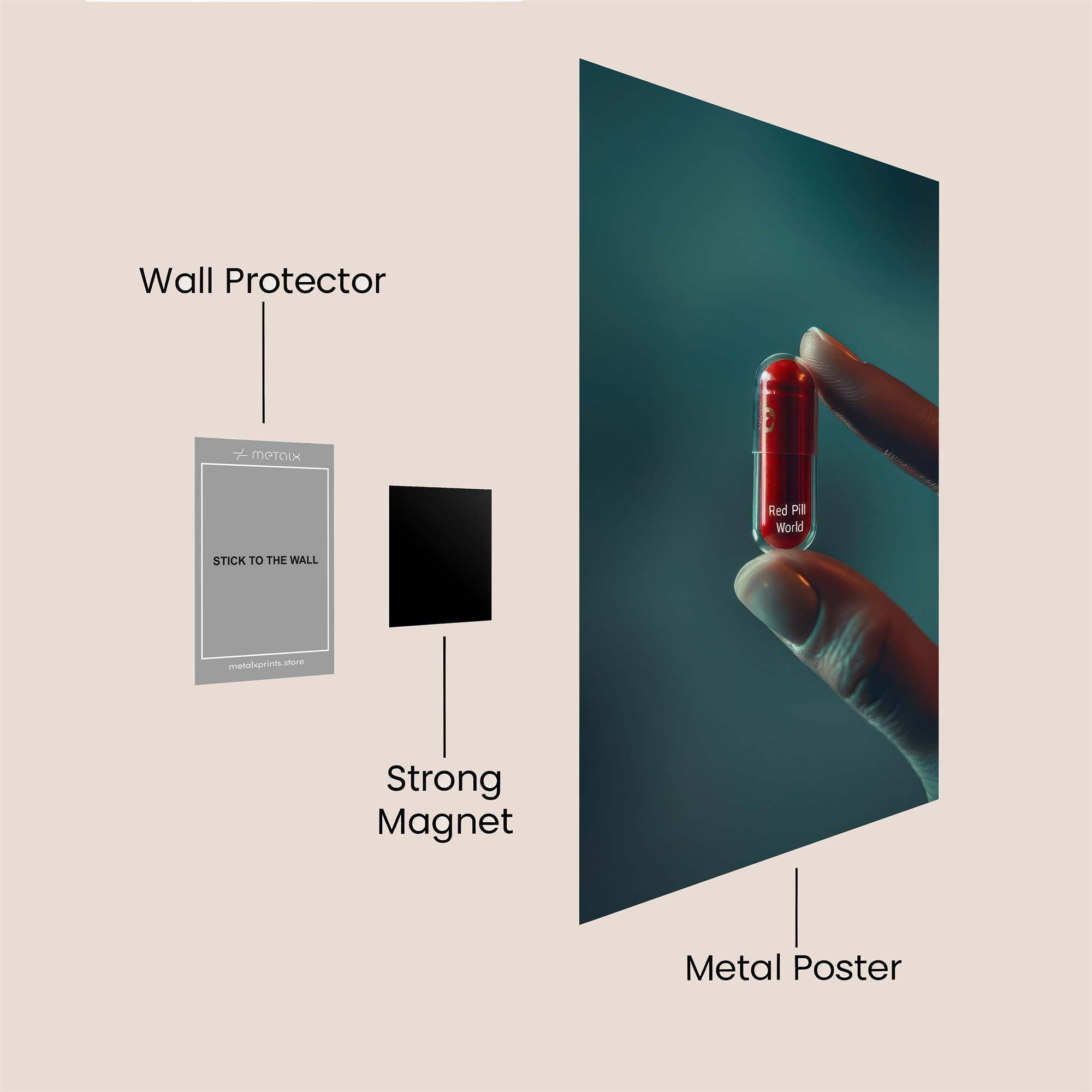 Red Pill Revelation Safe Wall Magnetic / M