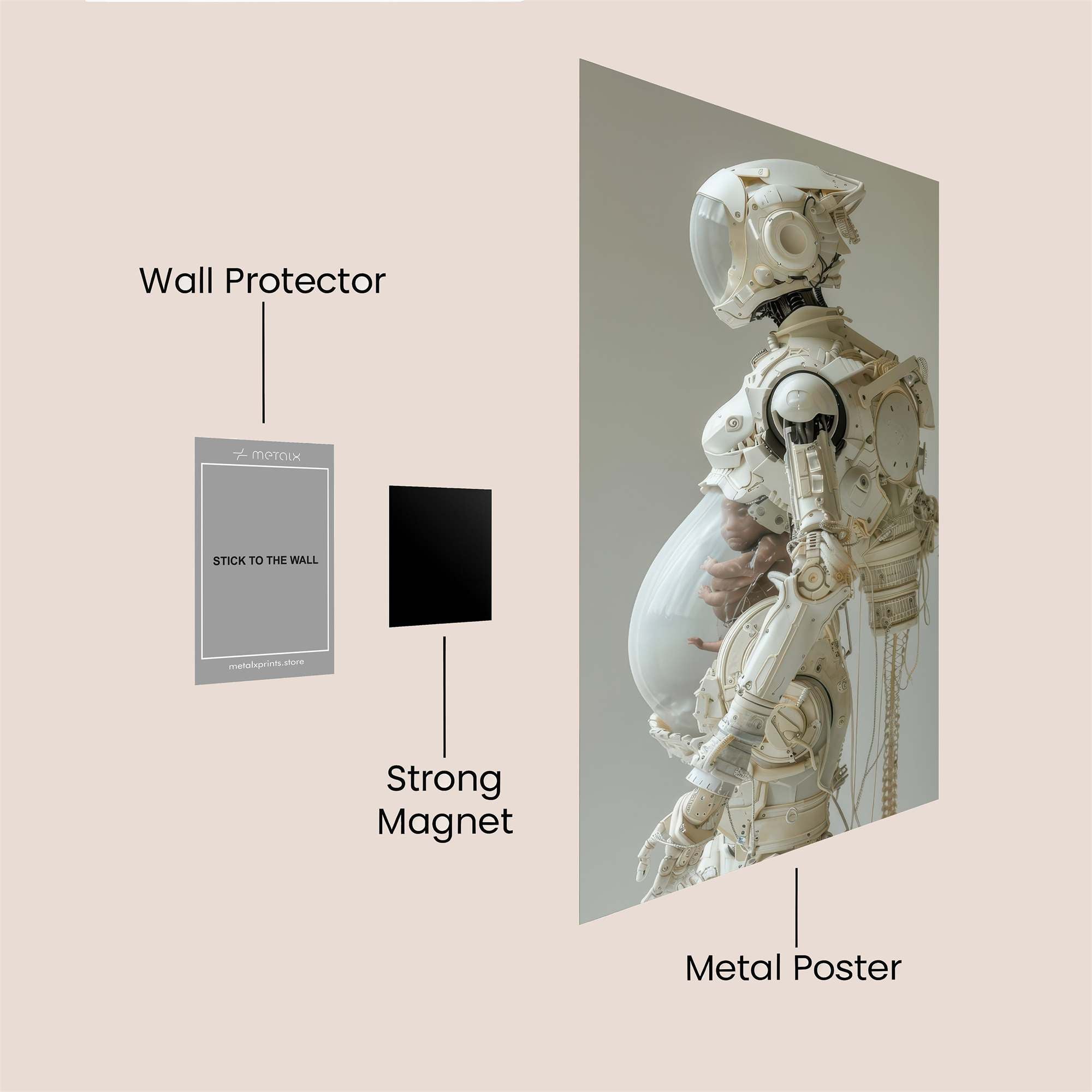 Motherly Robot Safe Wall Magnetic / M