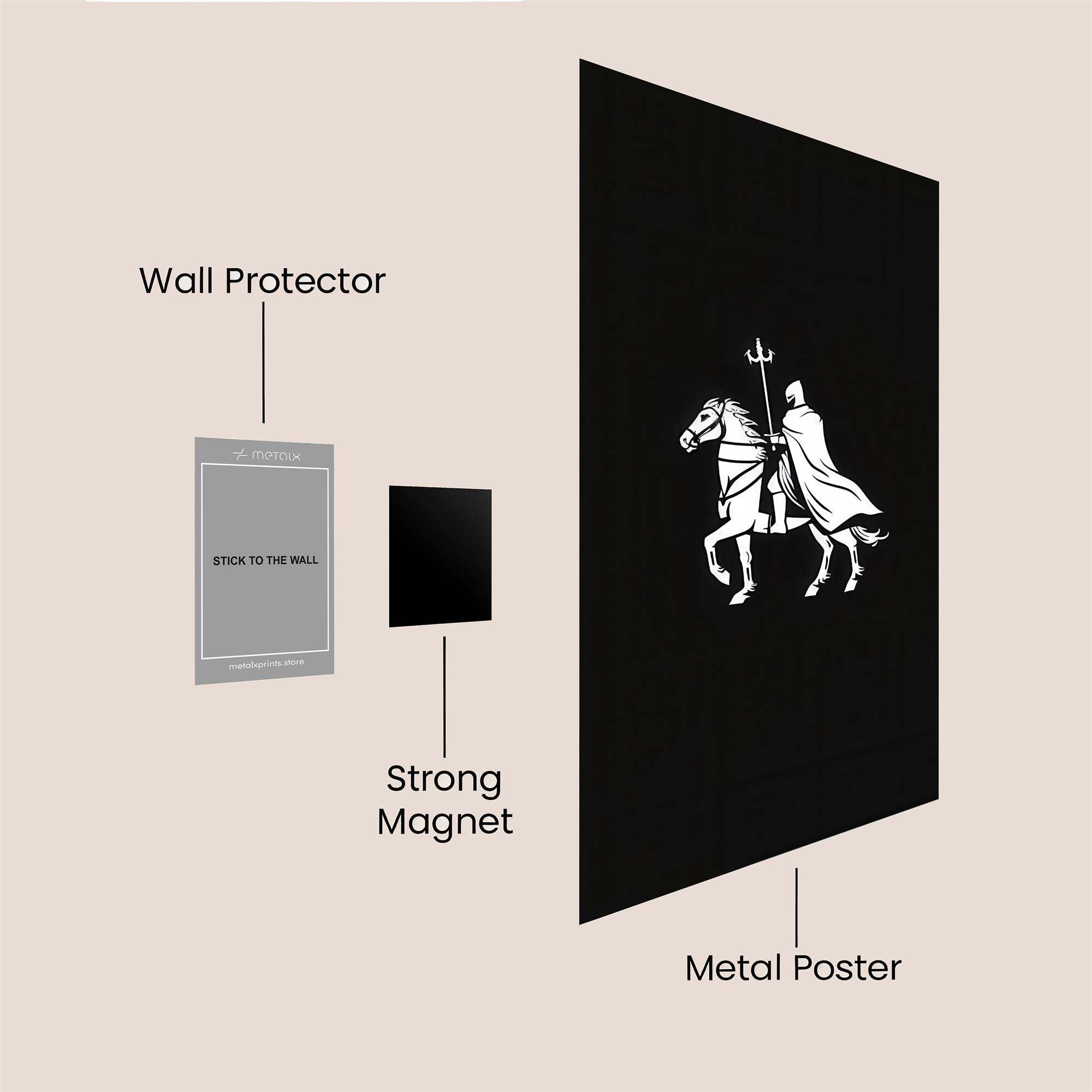 Pale Rider Safe Wall Magnetic / M