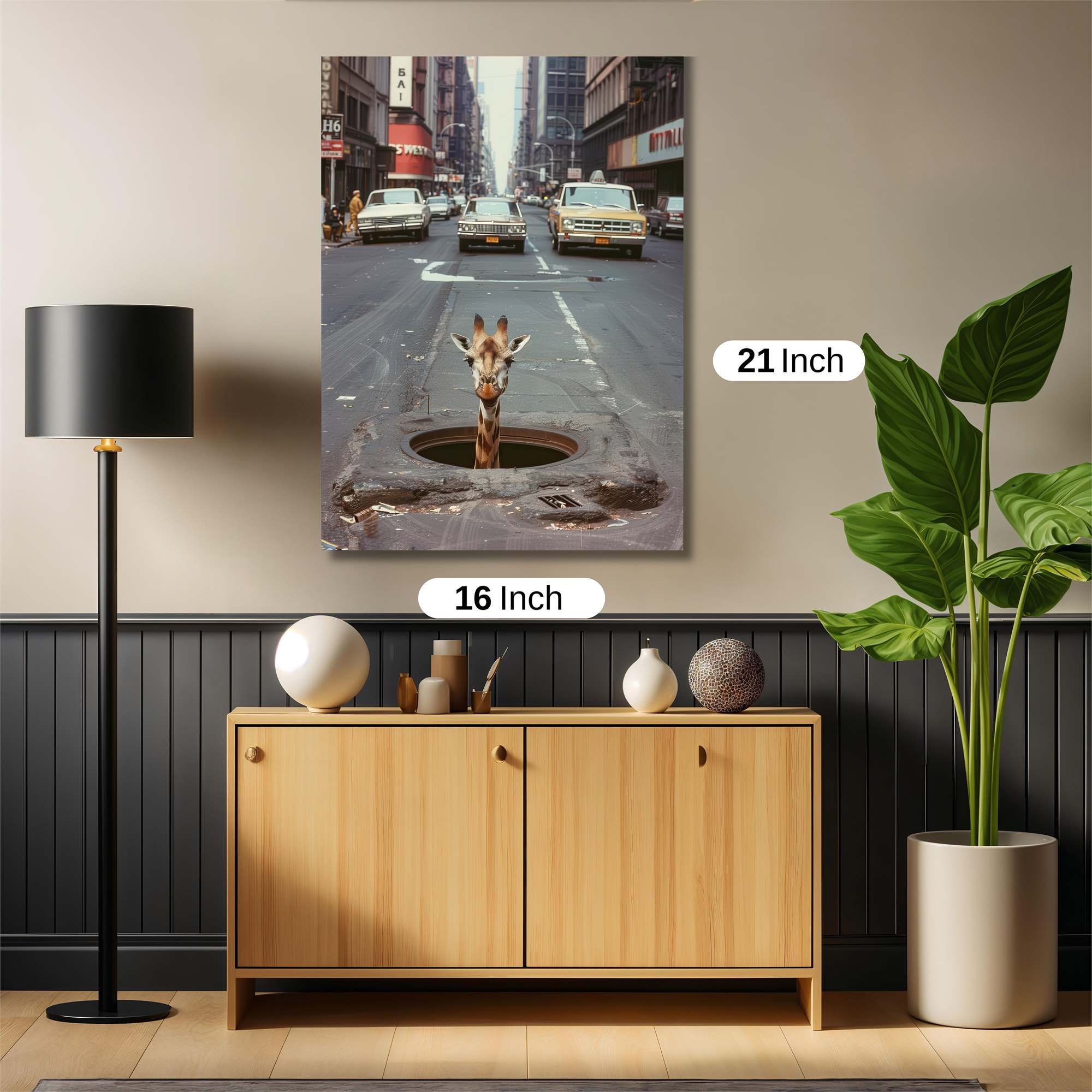 Giraffe Surprise Safe Wall Magnetic / M