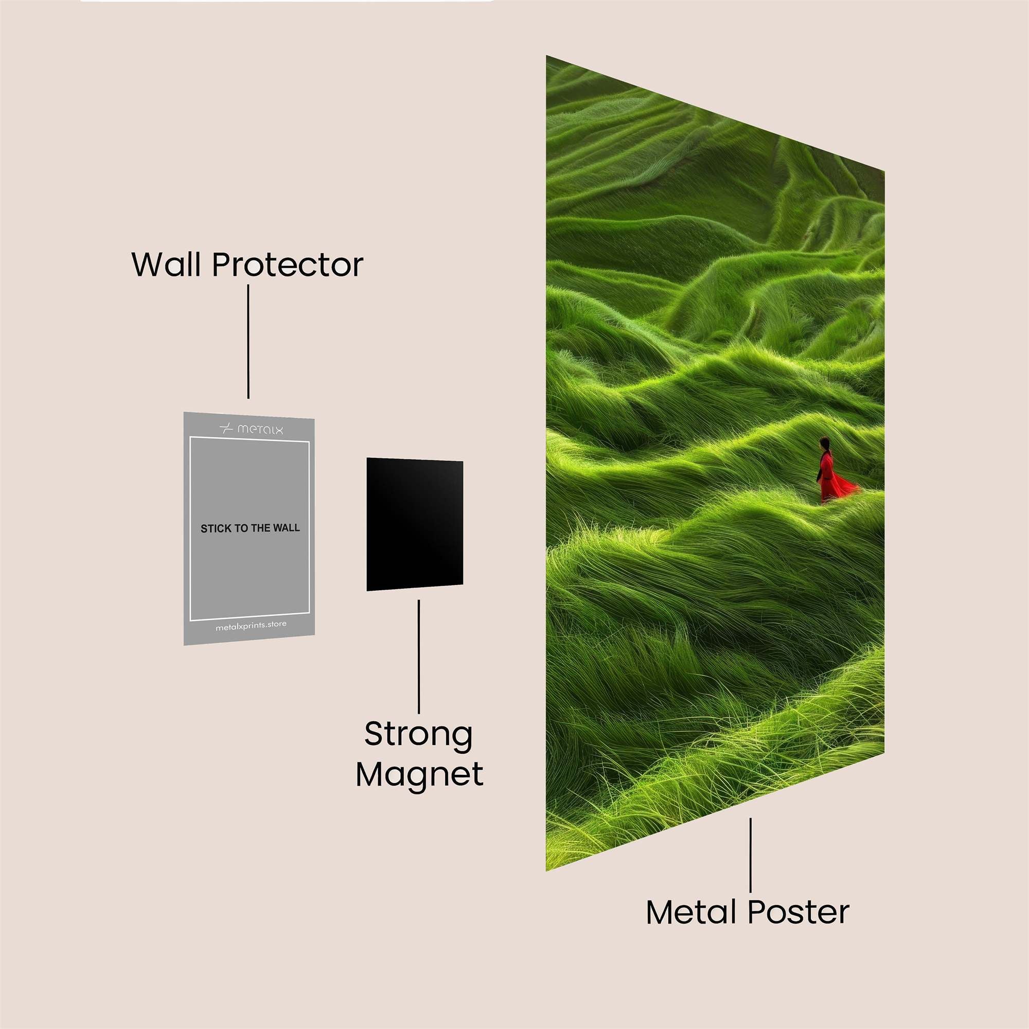 Red Serenity Safe Wall Magnetic / M