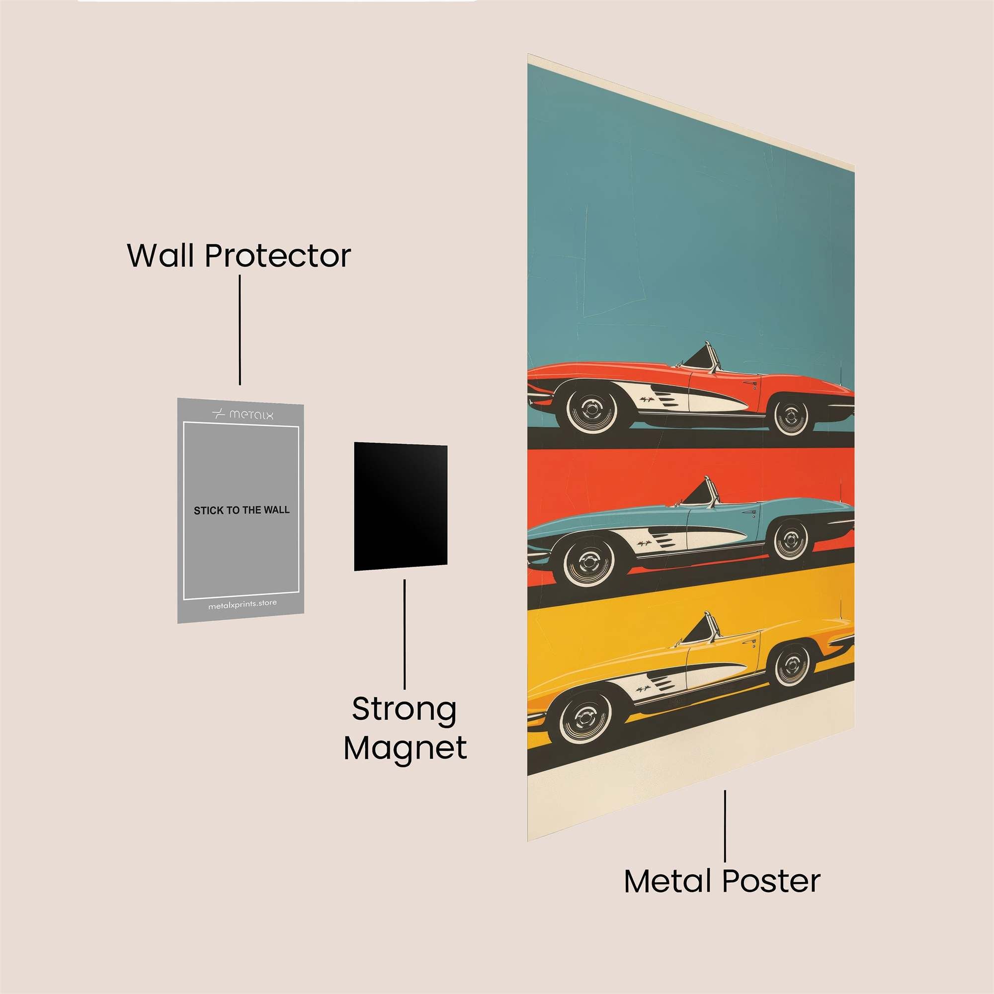 Corvette Vibrance Safe Wall Magnetic / M