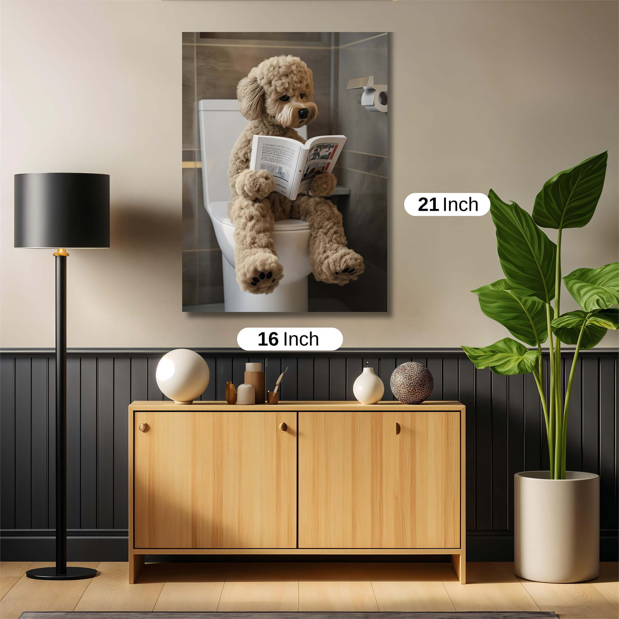 Poodle Ponder Safe Wall Magnetic / M