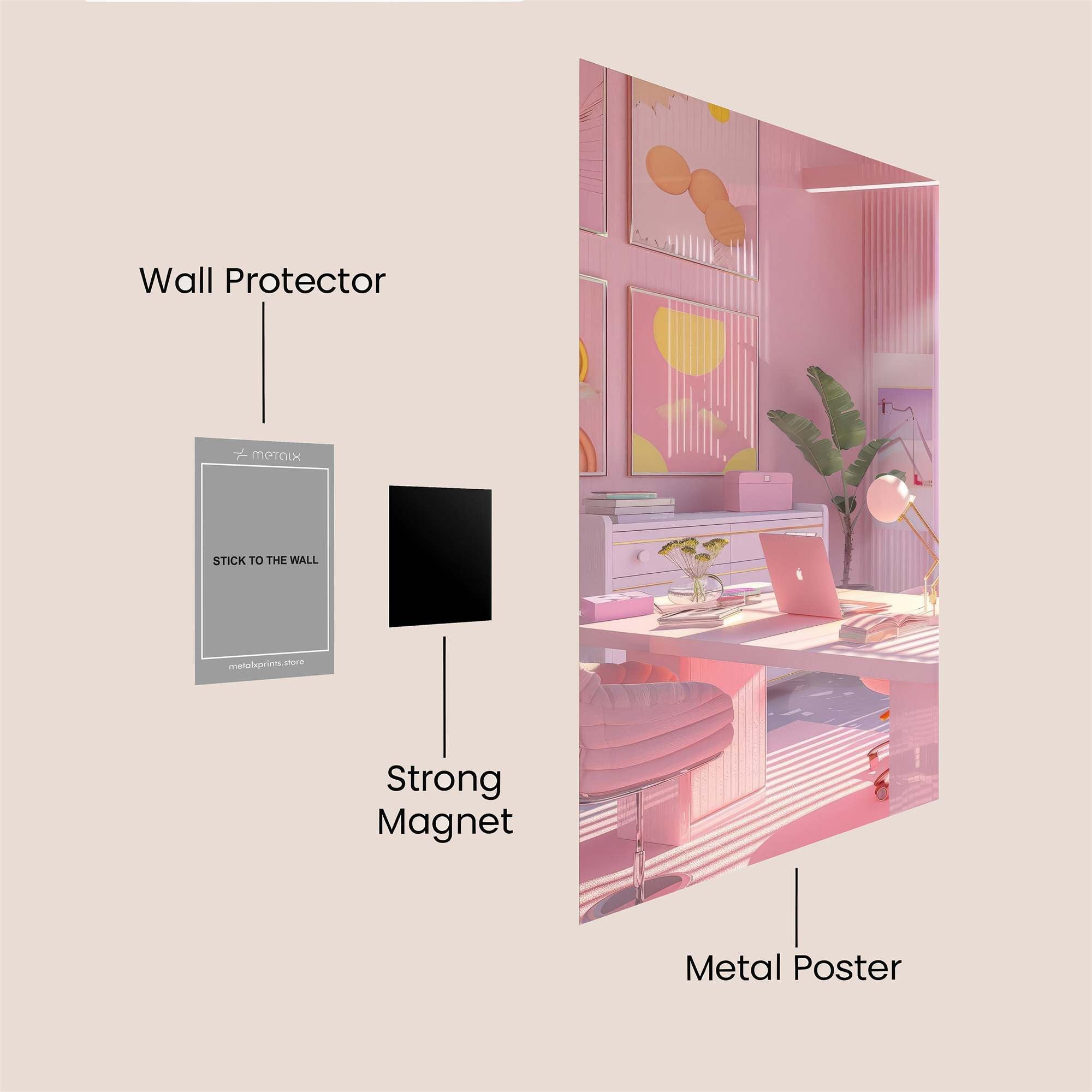 Pastel Haven Safe Wall Magnetic / M
