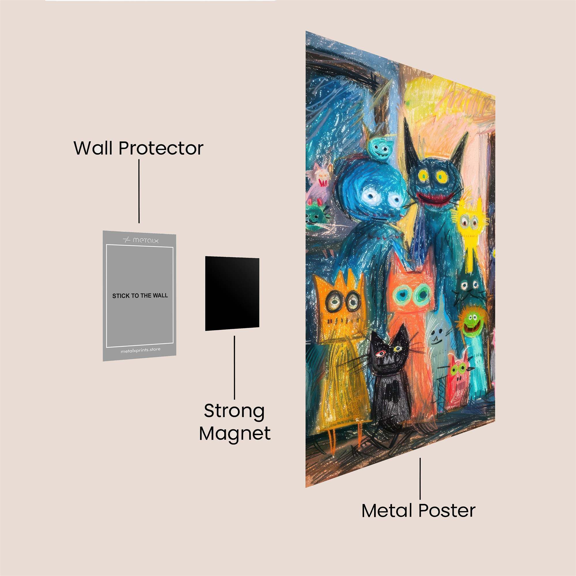 Cat Carnival Safe Wall Magnetic / M