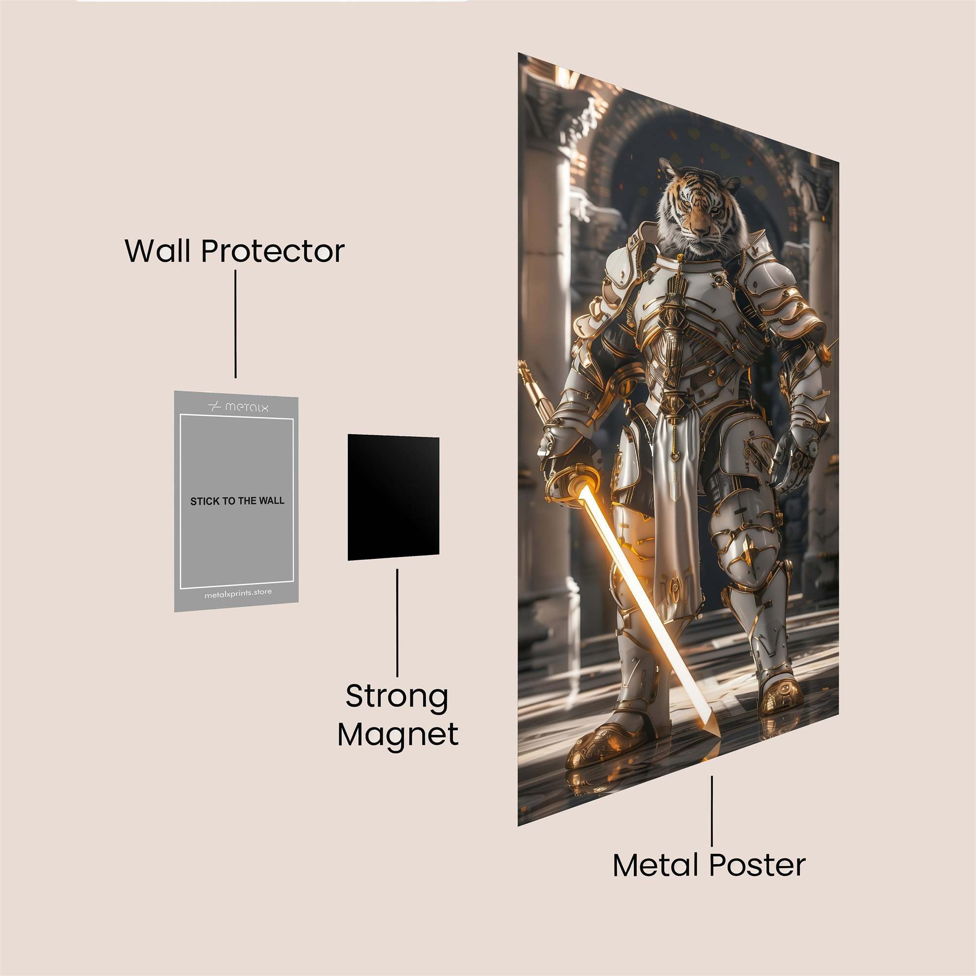 Tiger Resplendent Safe Wall Magnetic / M