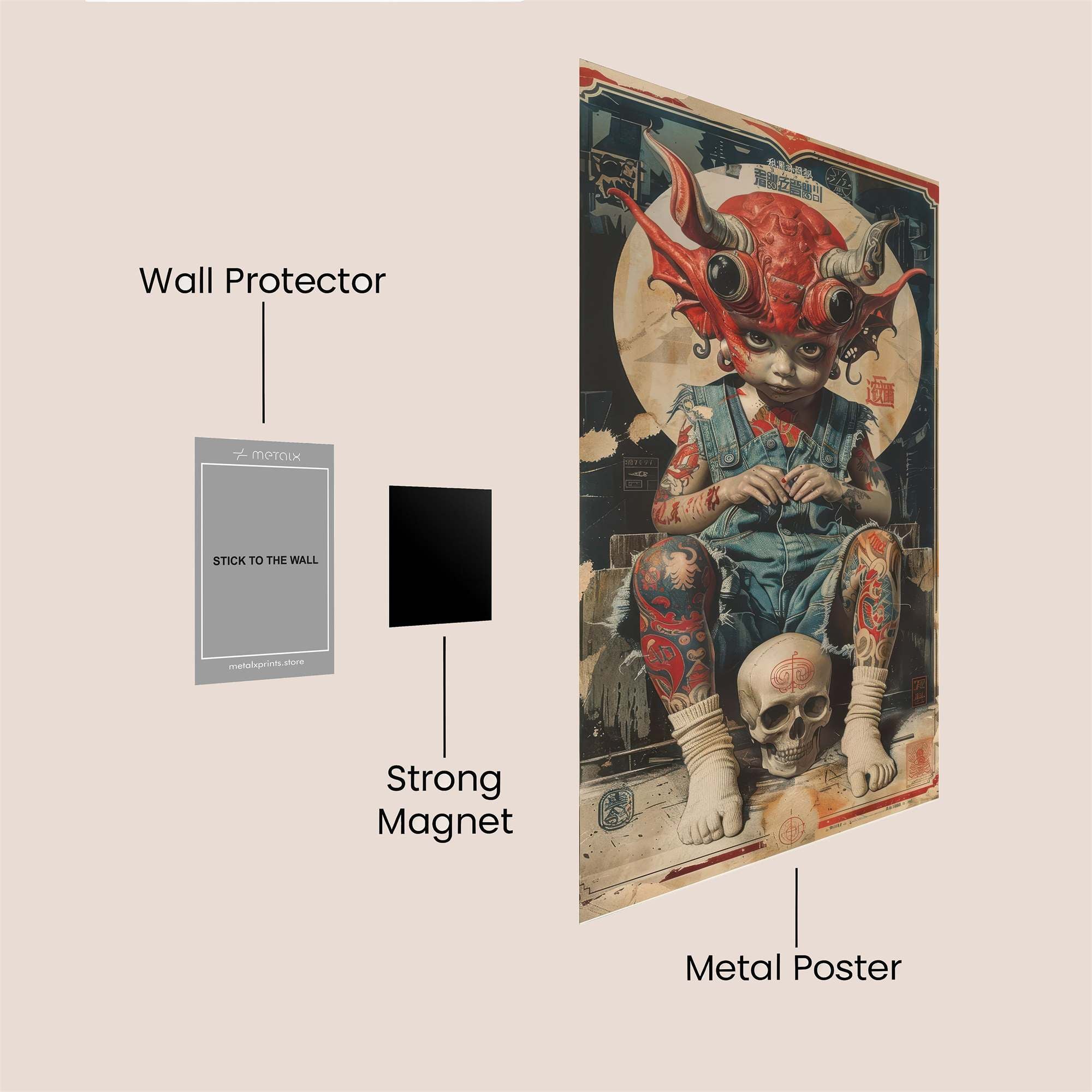 Demon Whimsy Safe Wall Magnetic / M