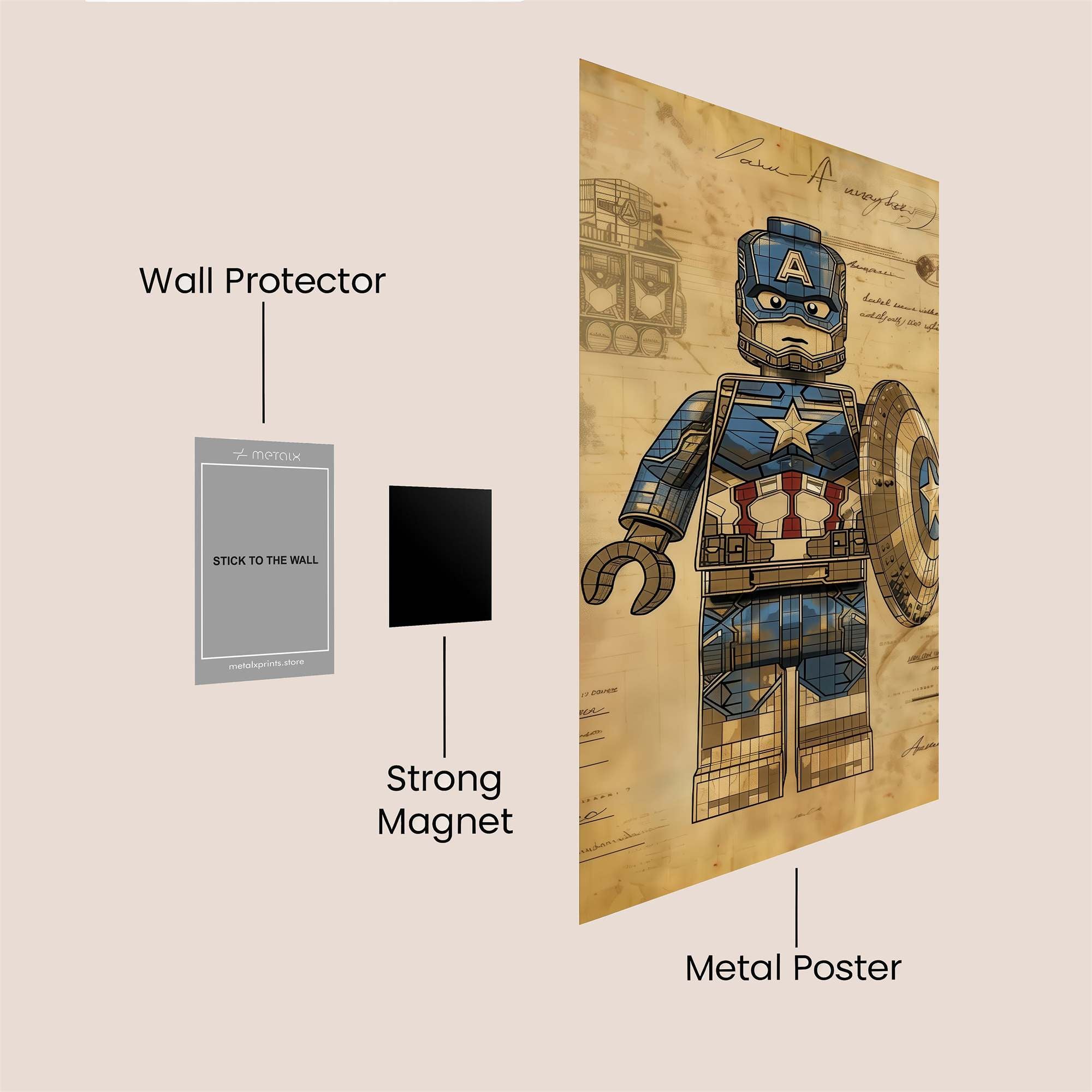 Captain Nostalgic Safe Wall Magnetic / M