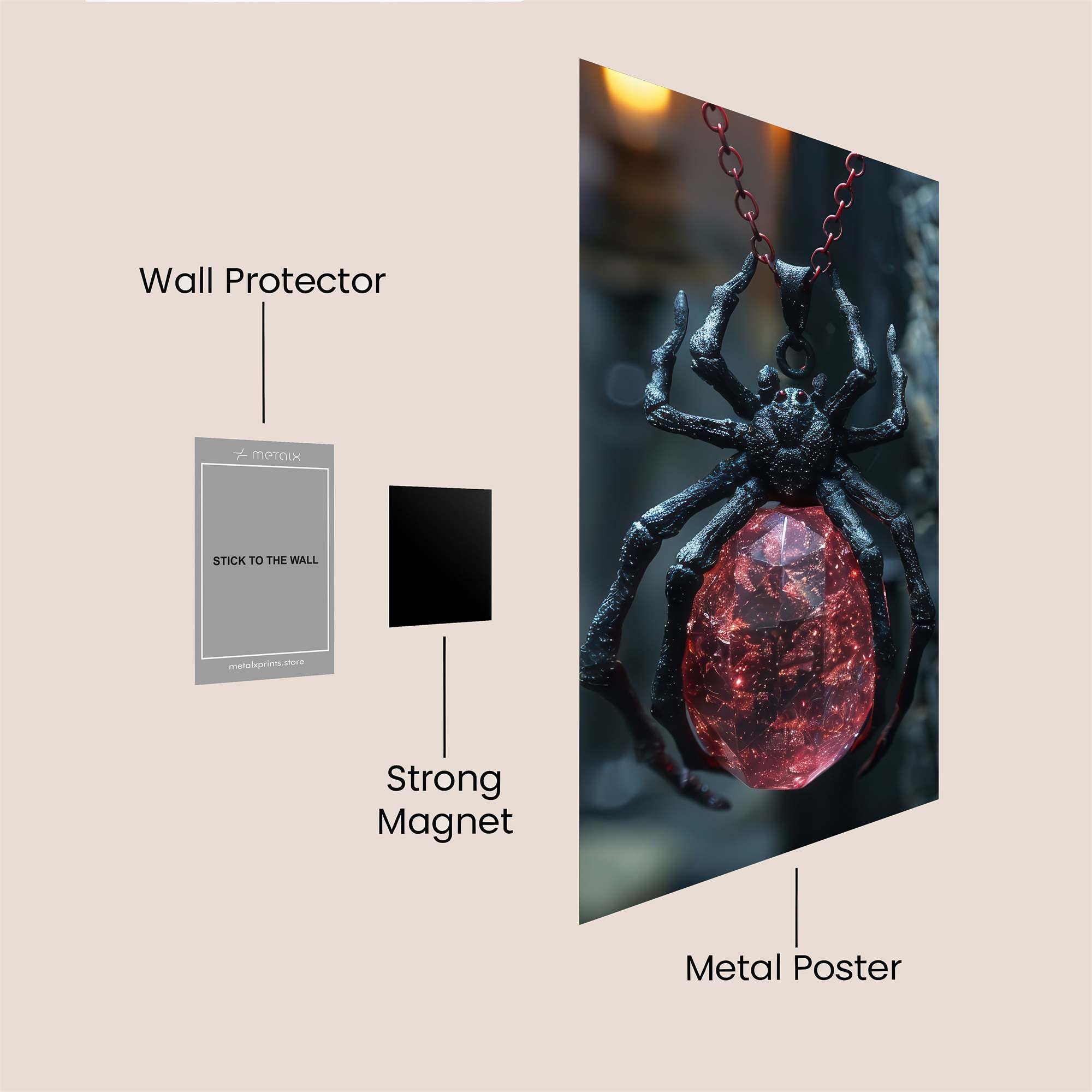 Spider Enchantment Safe Wall Magnetic / M