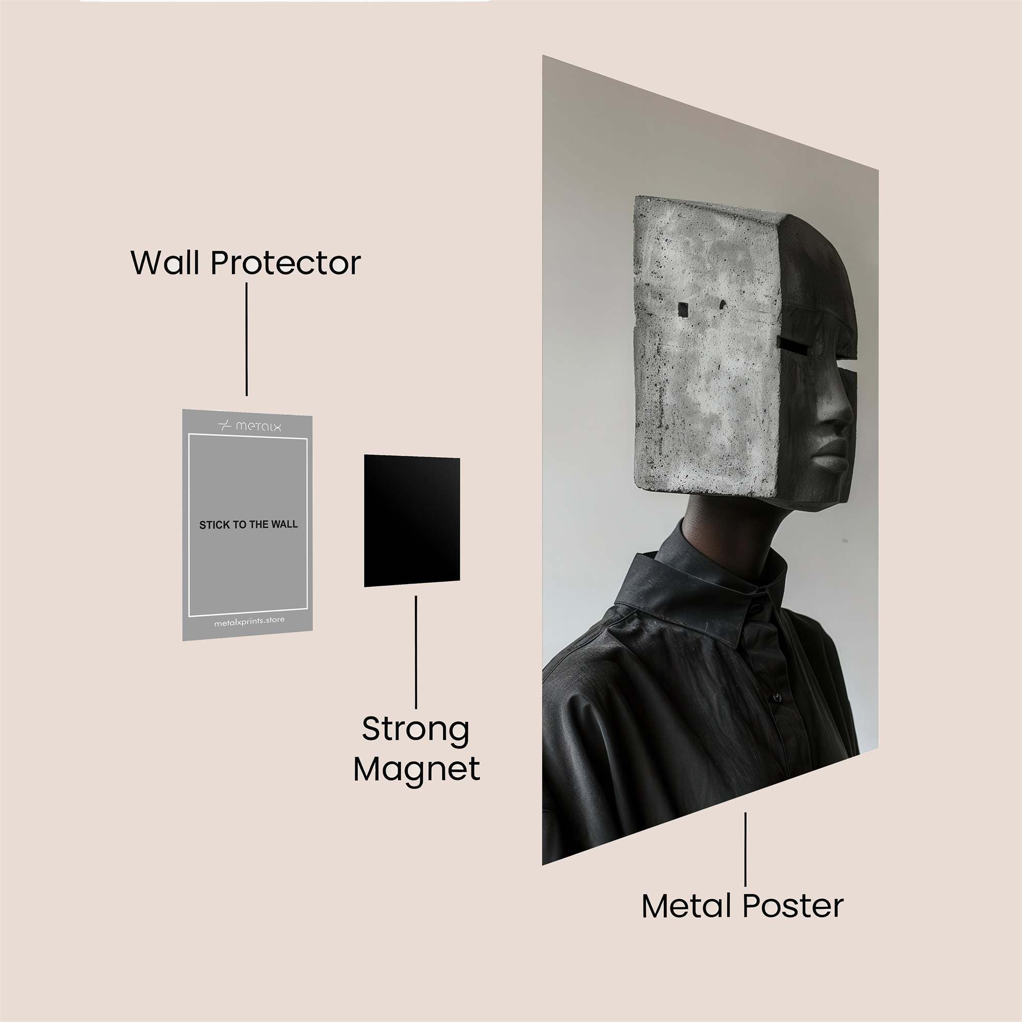 Masked Mystery Safe Wall Magnetic / M