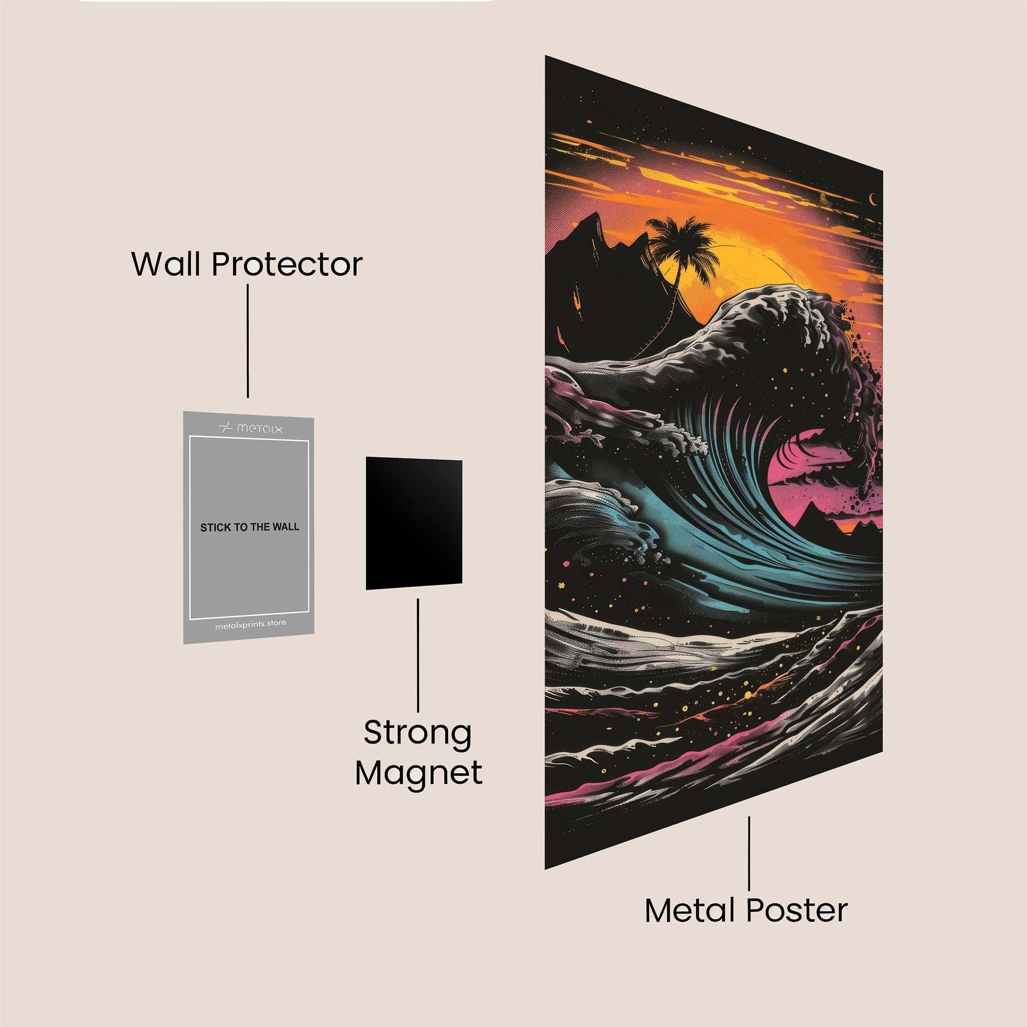 Sunset Surge Safe Wall Magnetic / M