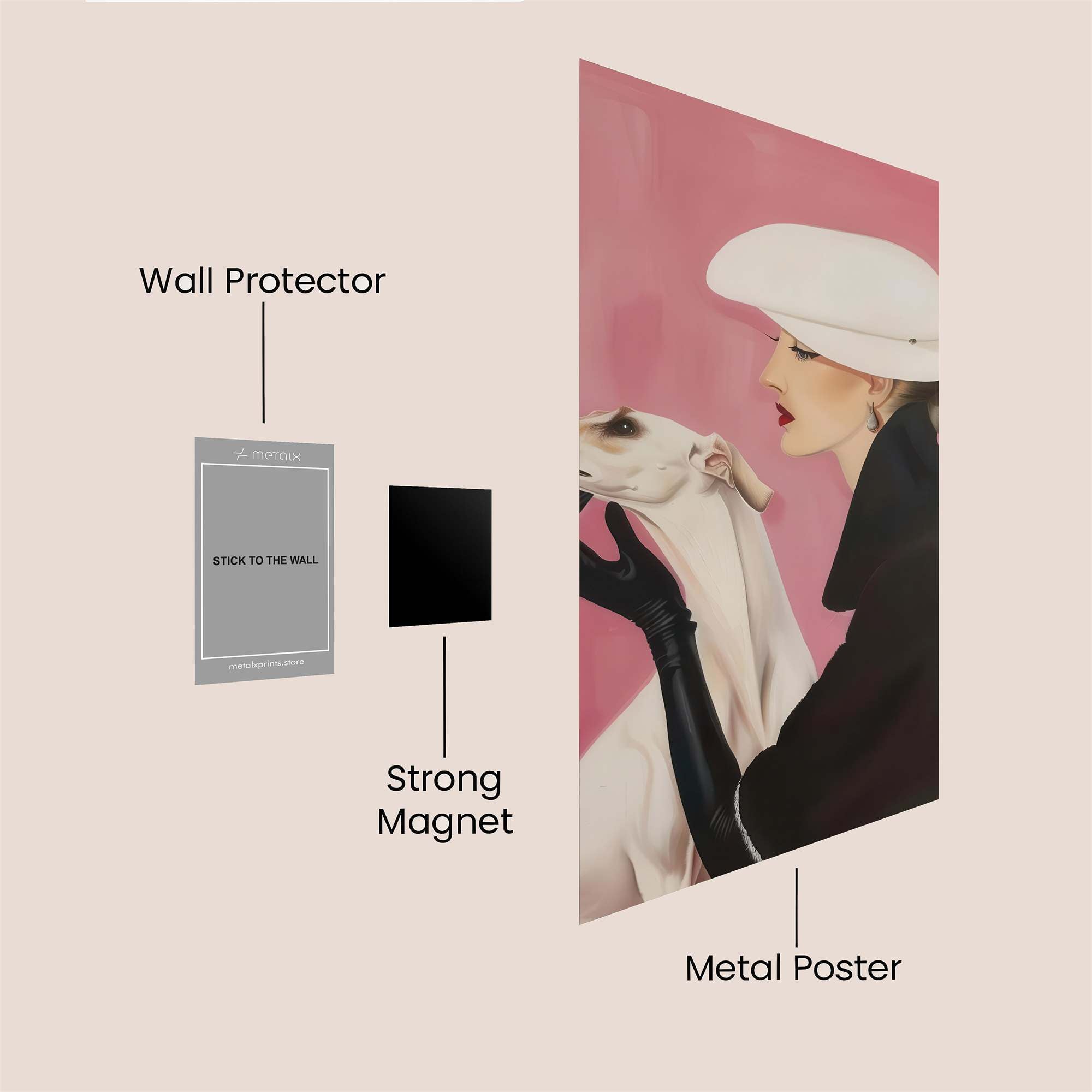 Glamourous Duo Safe Wall Magnetic / M