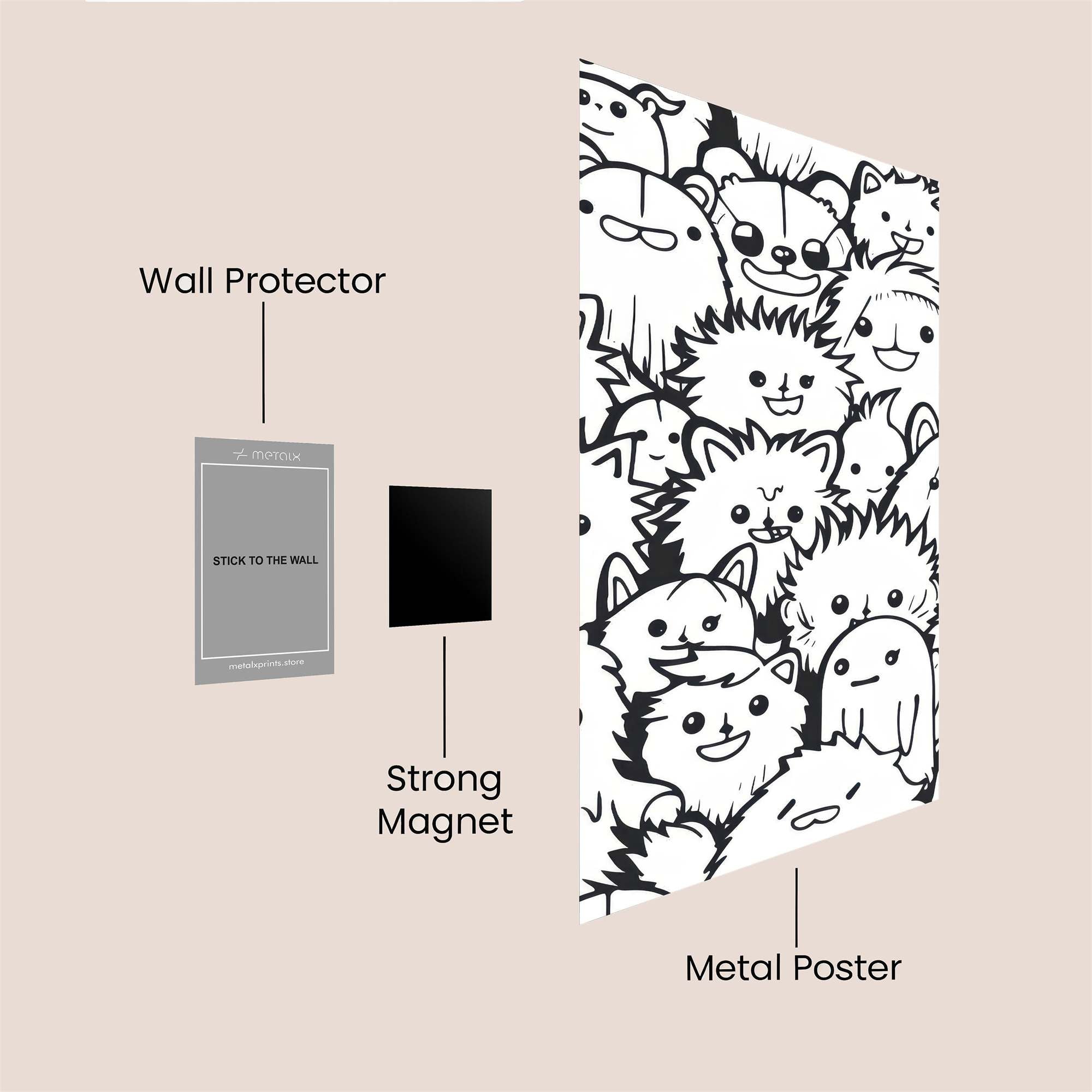 Doodle Delight Safe Wall Magnetic / M
