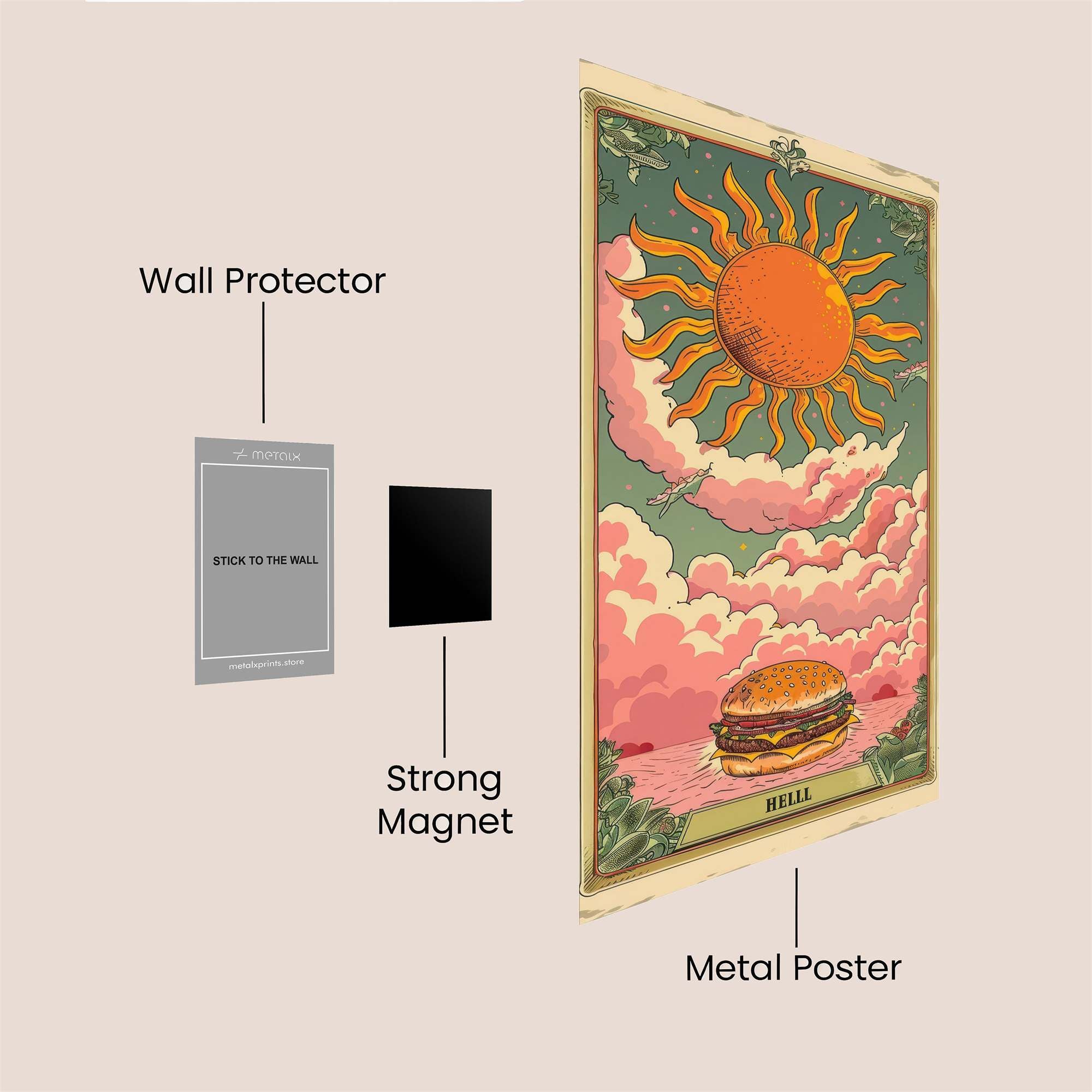 Burger Bliss Safe Wall Magnetic / M