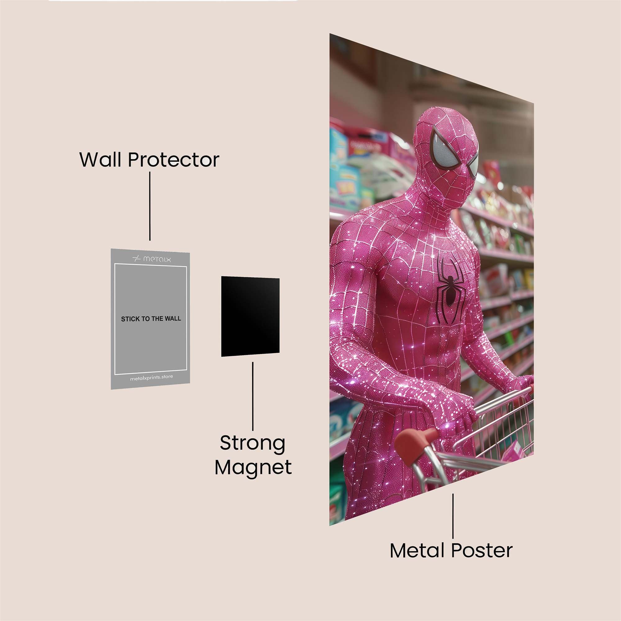 Sparkle Spidey Safe Wall Magnetic / M