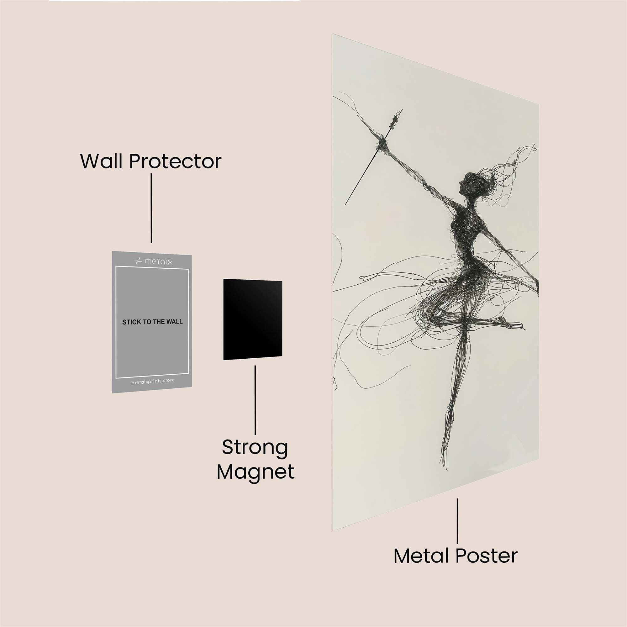 Dancer's Whimsy Safe Wall Magnetic / M