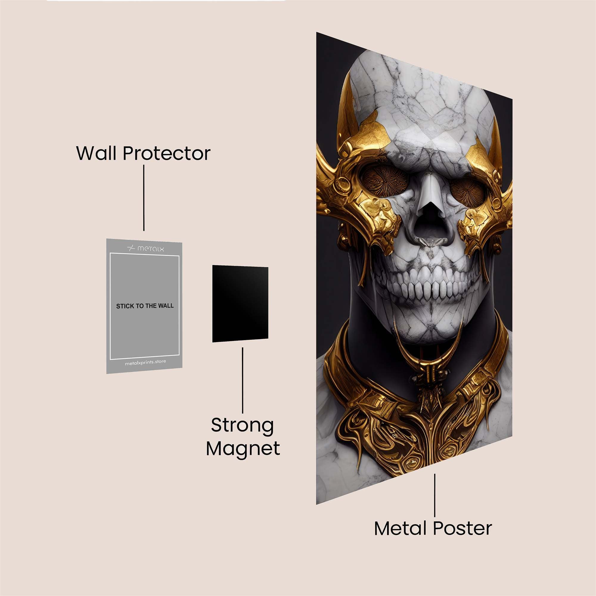 Skull Sovereign Safe Wall Magnetic / M