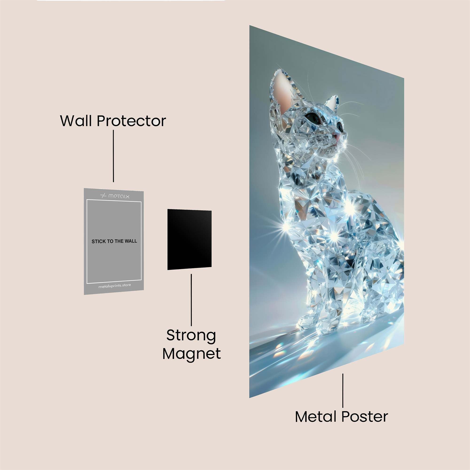 Diamond Serenity Safe Wall Magnetic / M