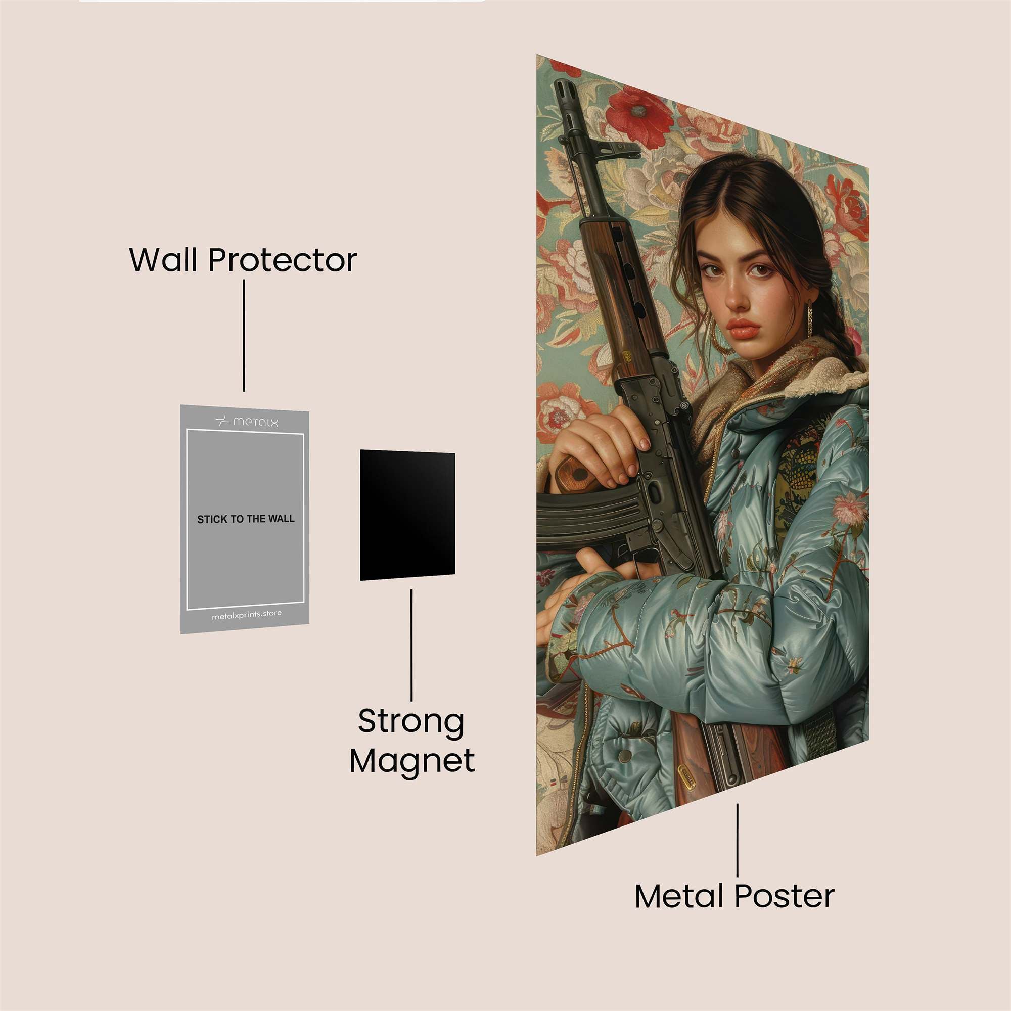 Rebel Blossom Safe Wall Magnetic / M