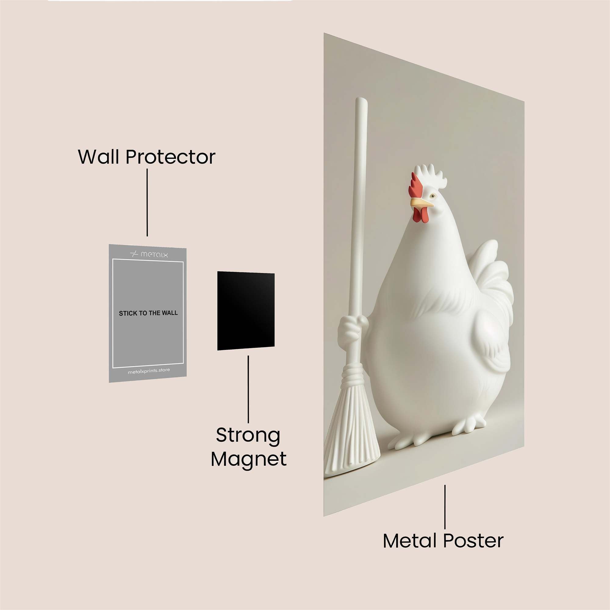 Chicken Cleaner Safe Wall Magnetic / M