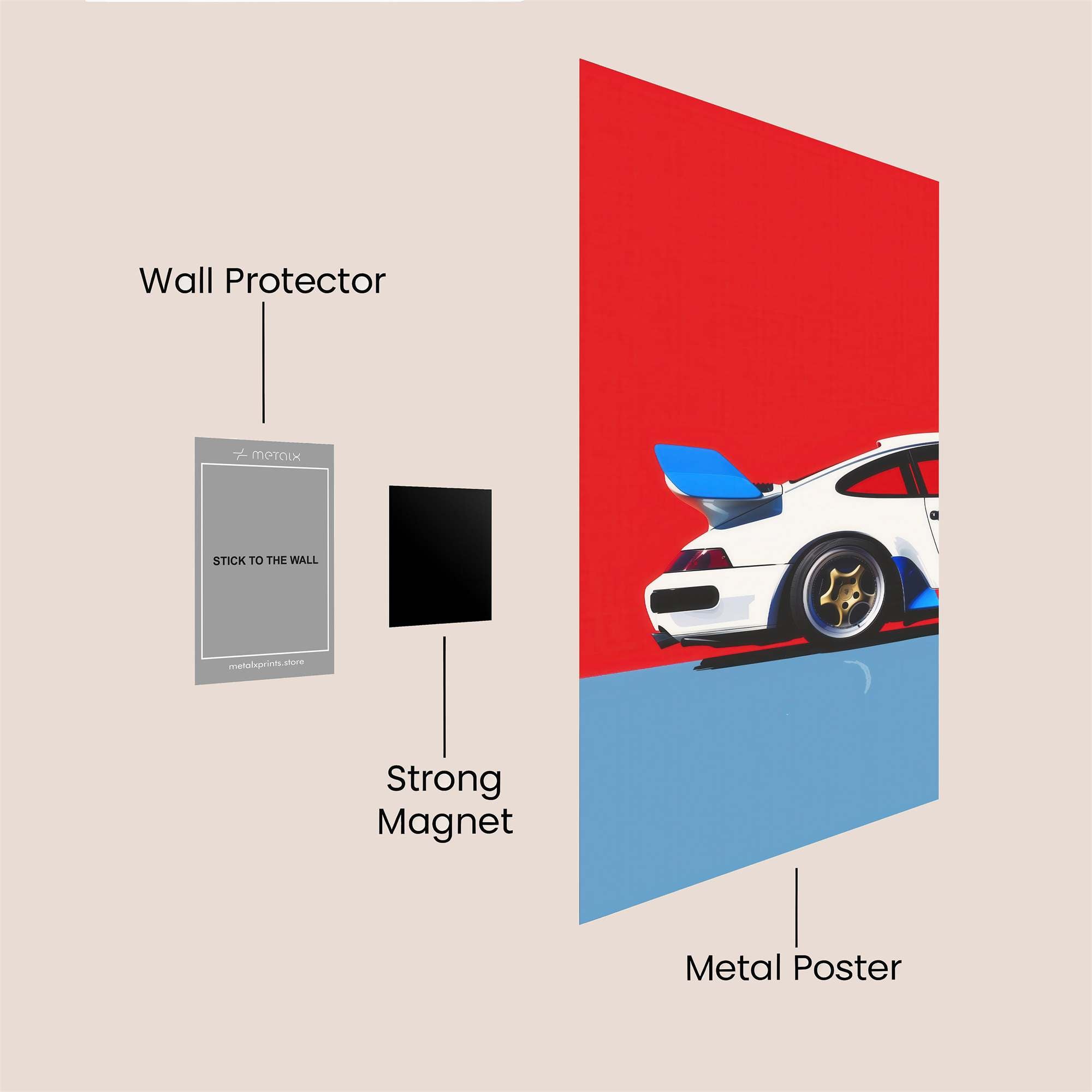 Porsche Dynamic Safe Wall Magnetic / M