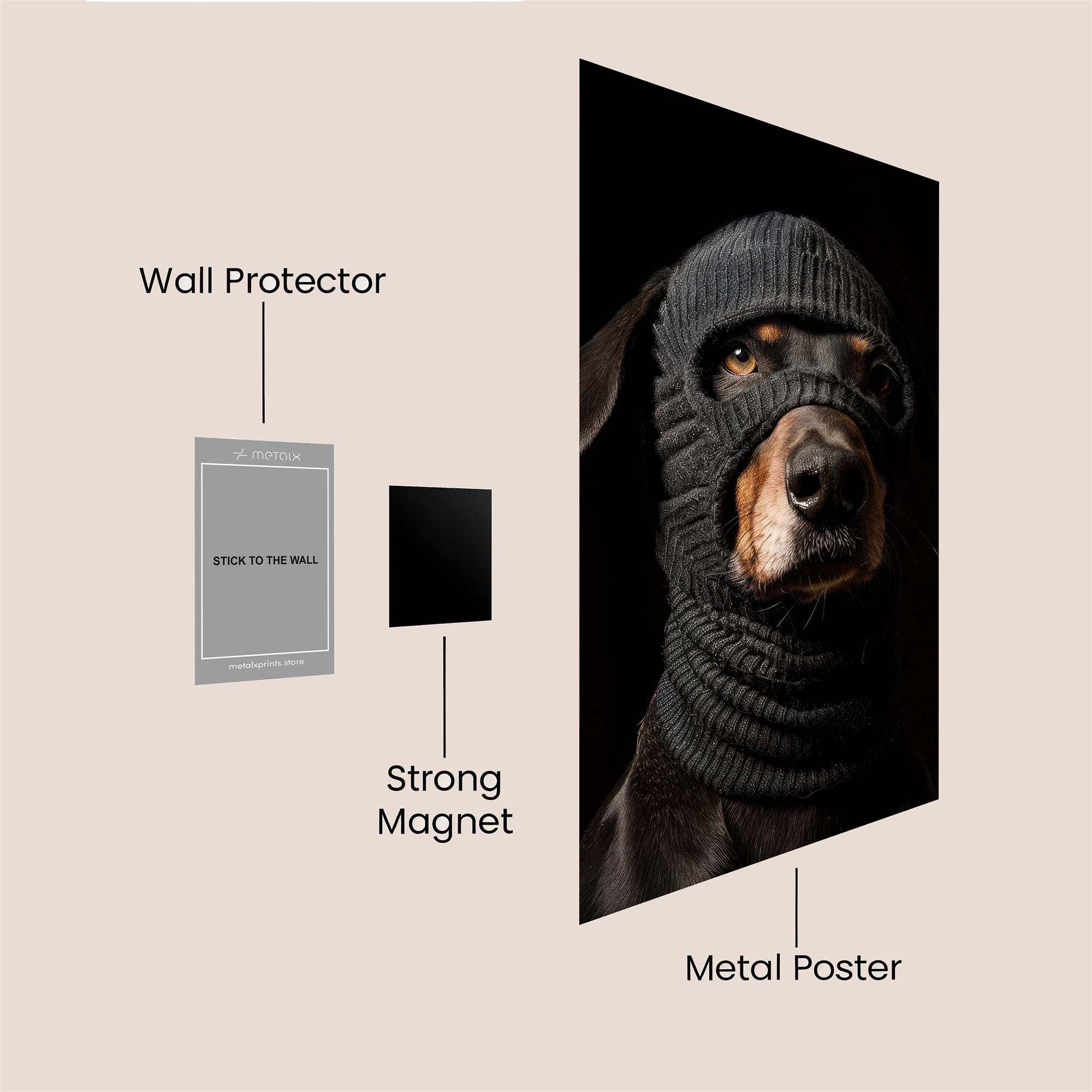 Doberman Disguise Safe Wall Magnetic / M