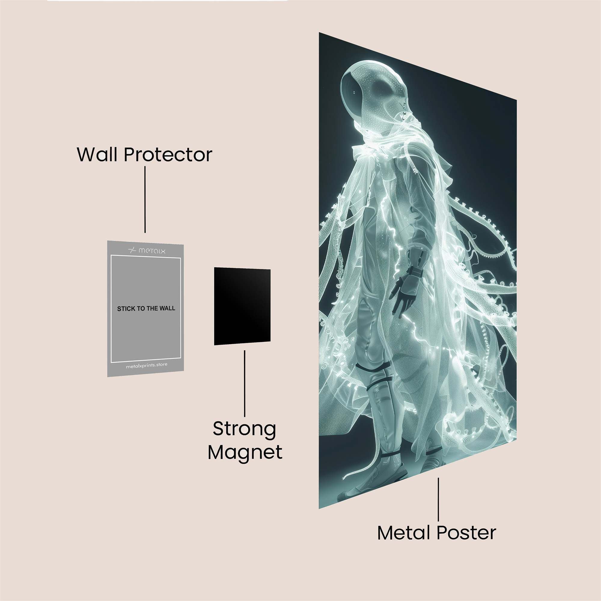 Ghostly Elegance Safe Wall Magnetic / M