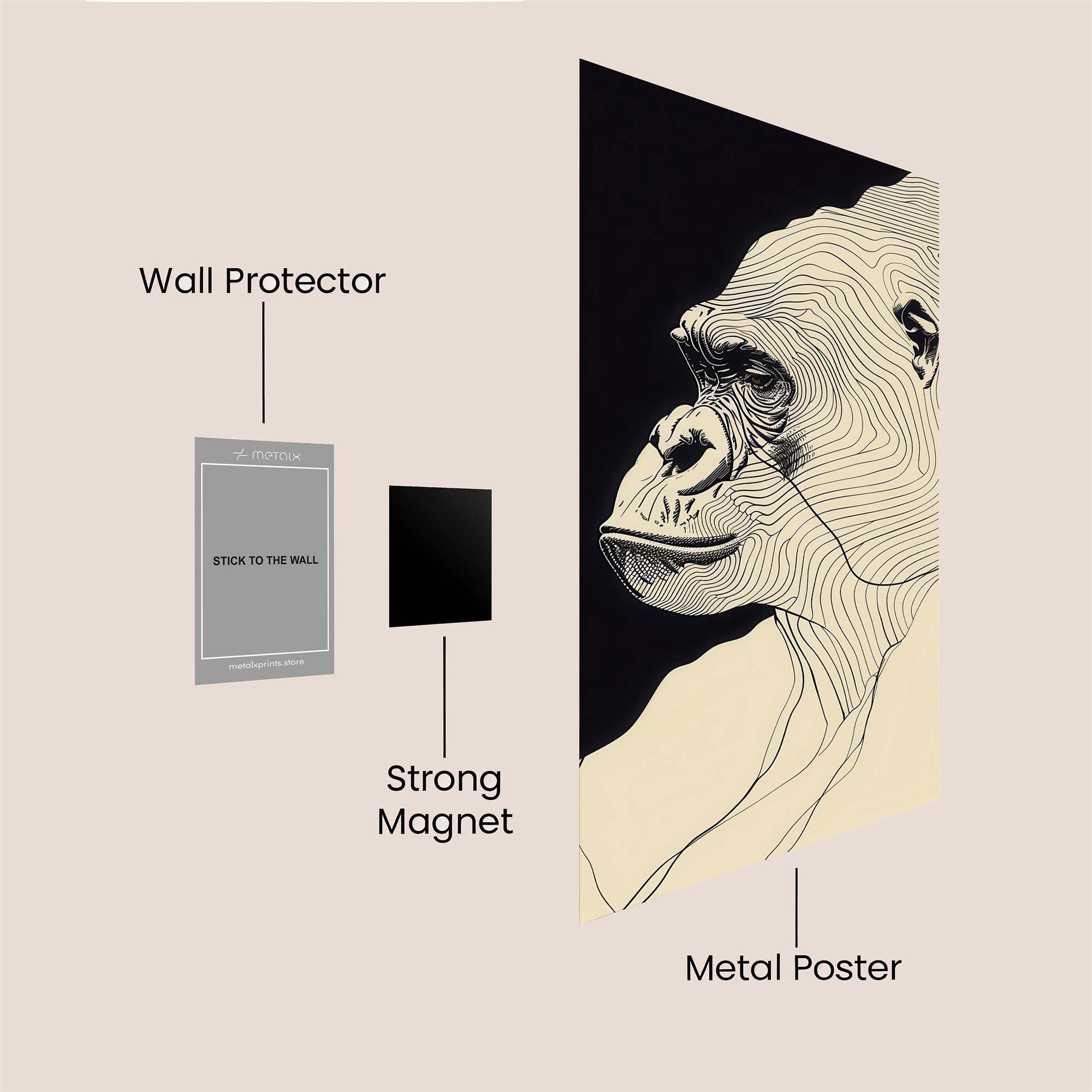 Gorilla Serene Safe Wall Magnetic / M