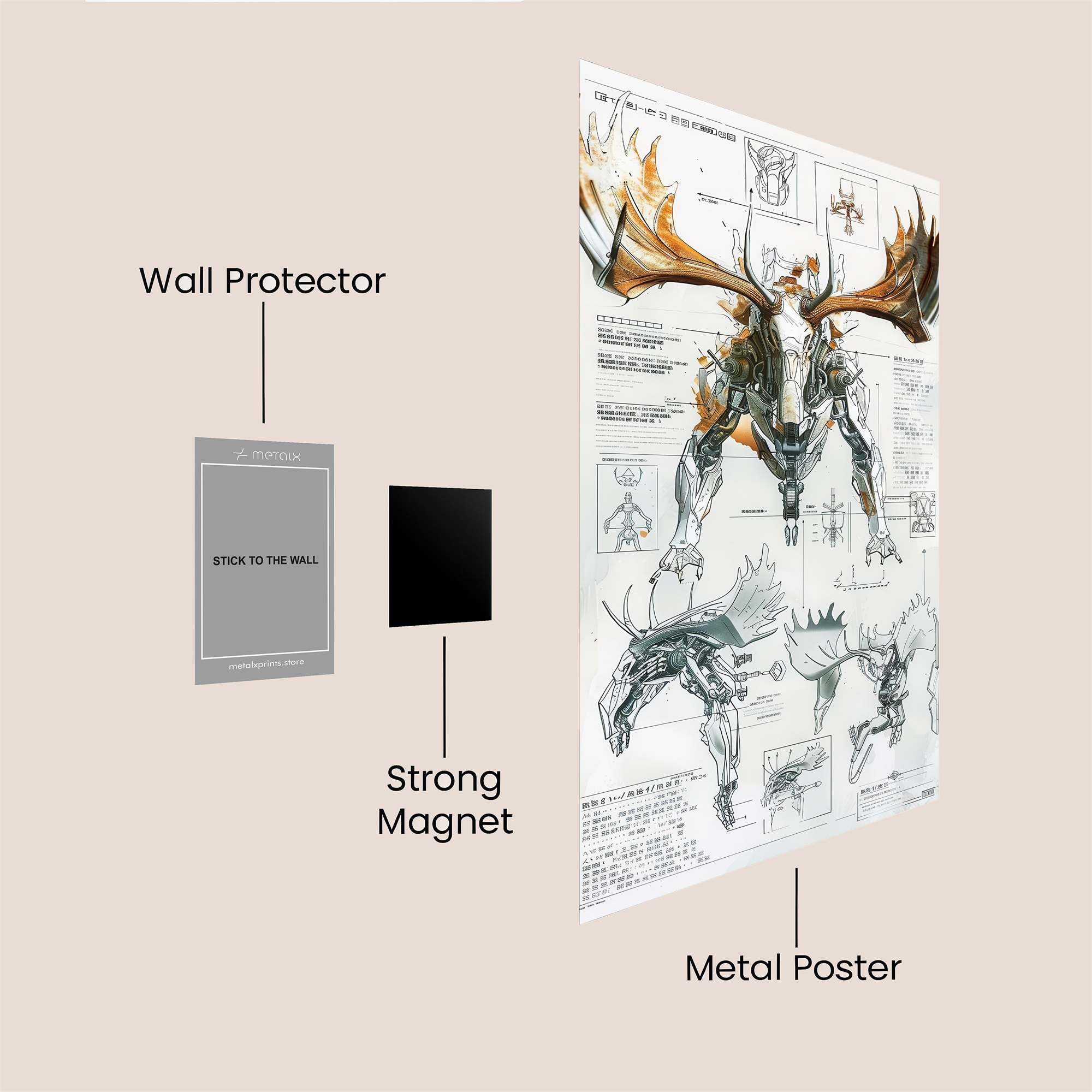 Moose Mechanica Safe Wall Magnetic / M