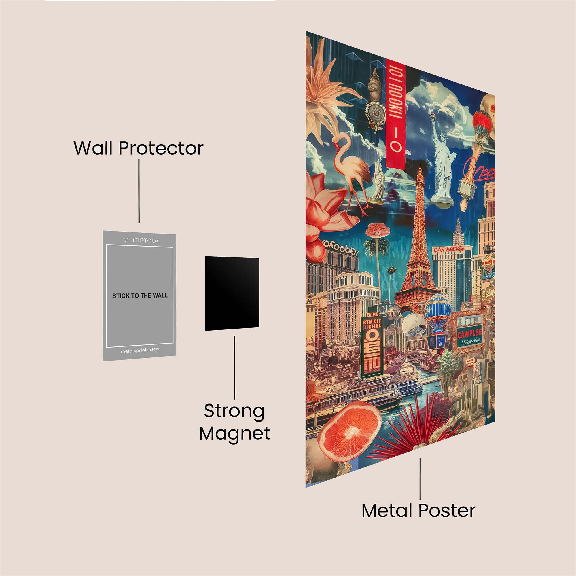 Eiffel Extravaganza Safe Wall Magnetic / M