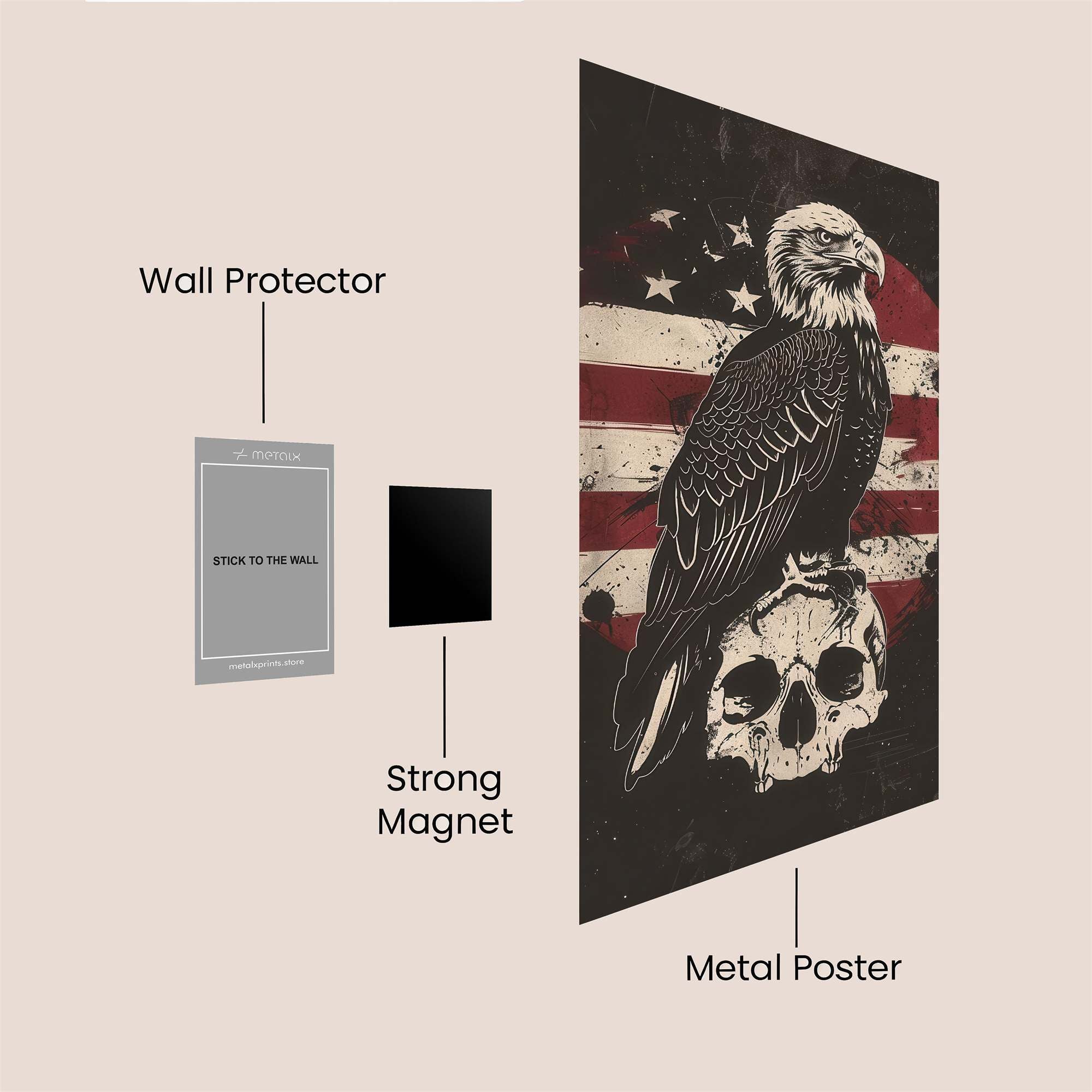 Eagle Rebellion Safe Wall Magnetic / M