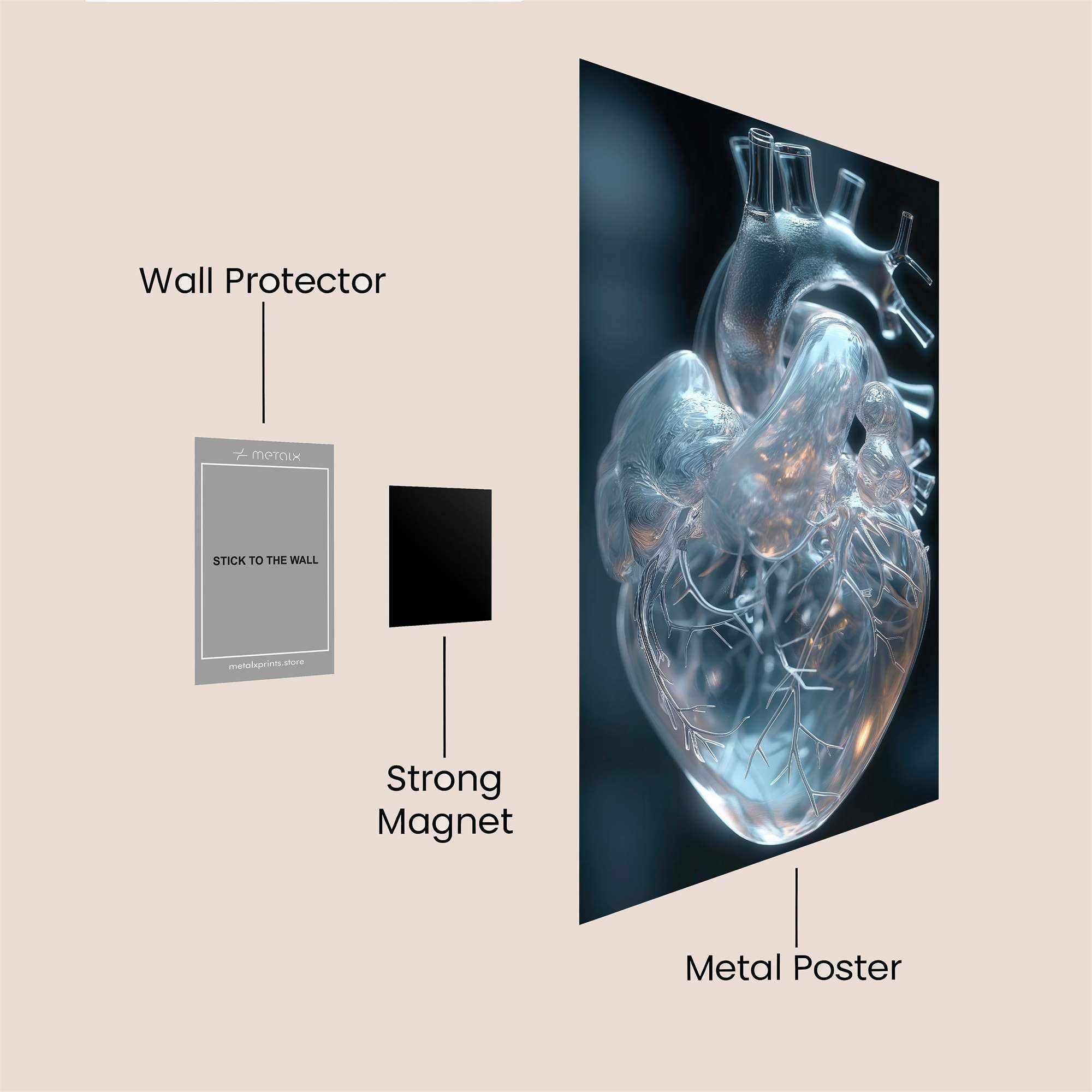 Heart Radiance Safe Wall Magnetic / M