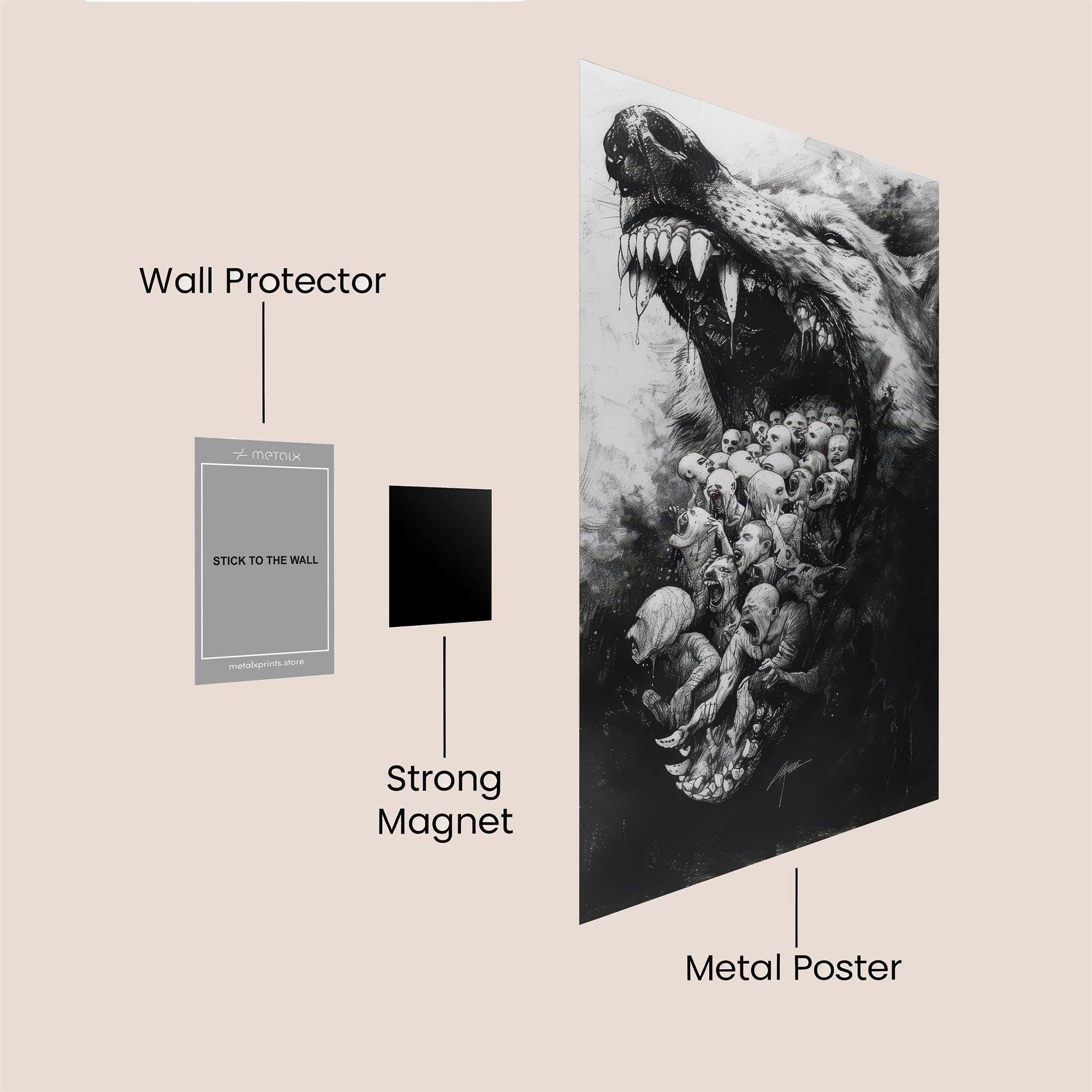 Wolf Chaos Safe Wall Magnetic / M
