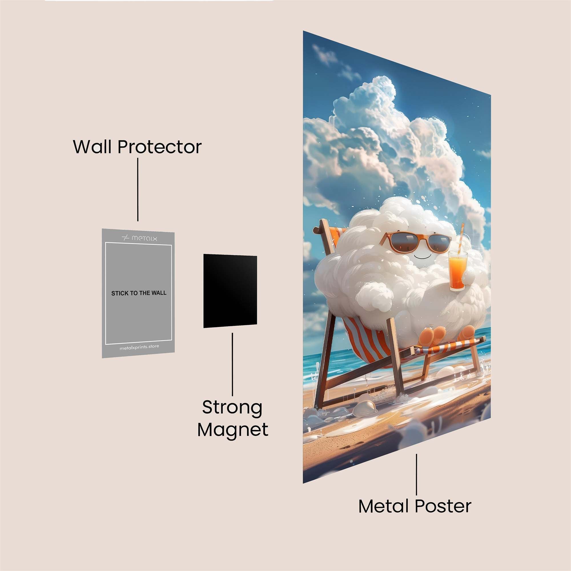 Cloud Bliss Safe Wall Magnetic / M