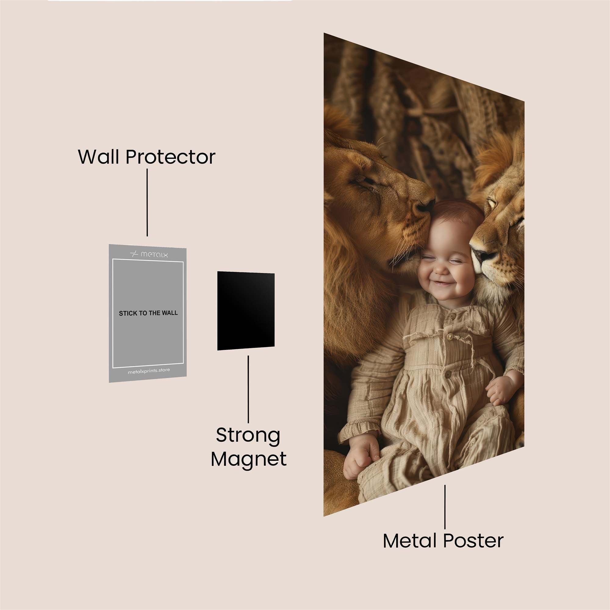 Lion Serenity Safe Wall Magnetic / M