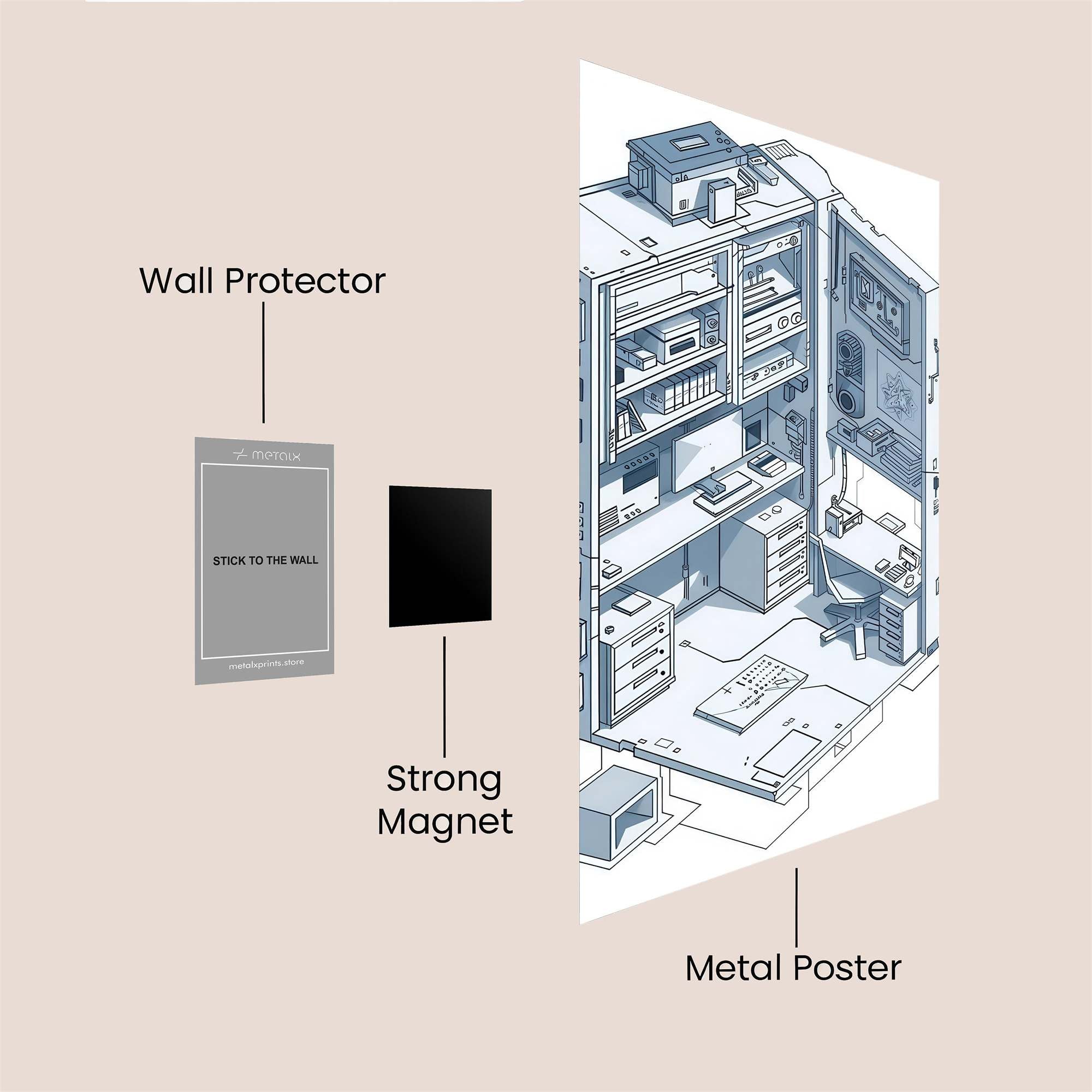 Tech Haven Safe Wall Magnetic / M
