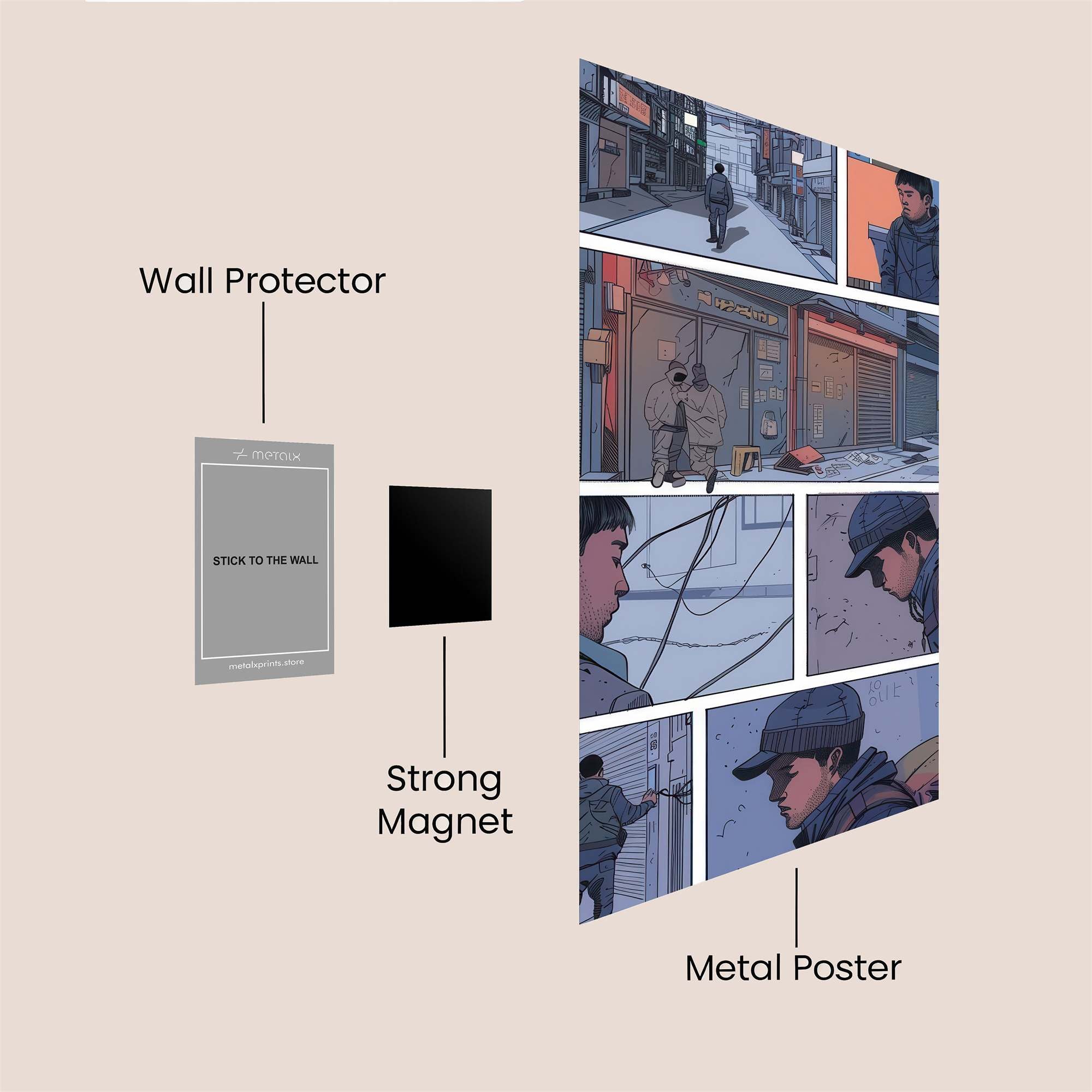 Neon Solitude Safe Wall Magnetic / M