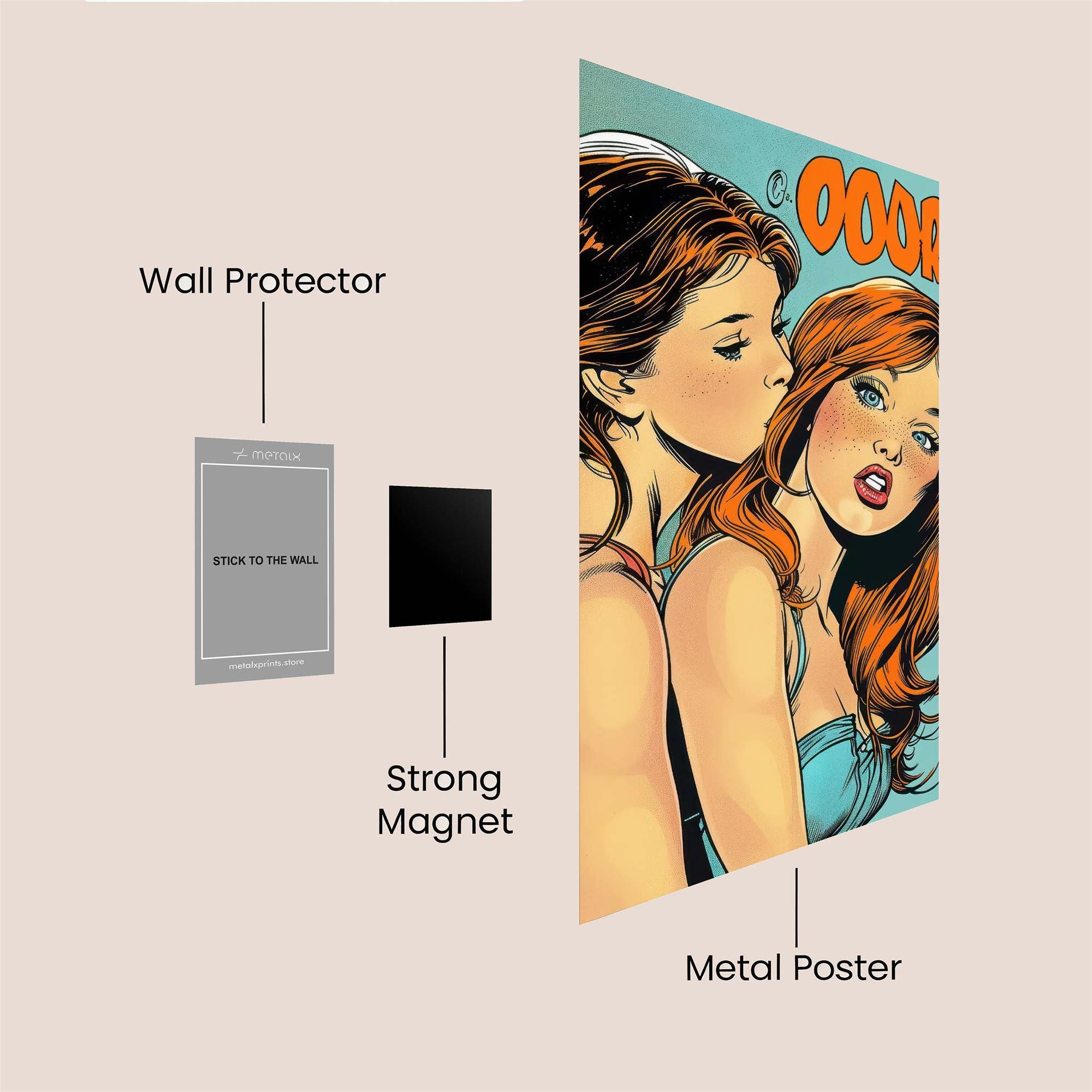 Passionate Kiss Safe Wall Magnetic / M